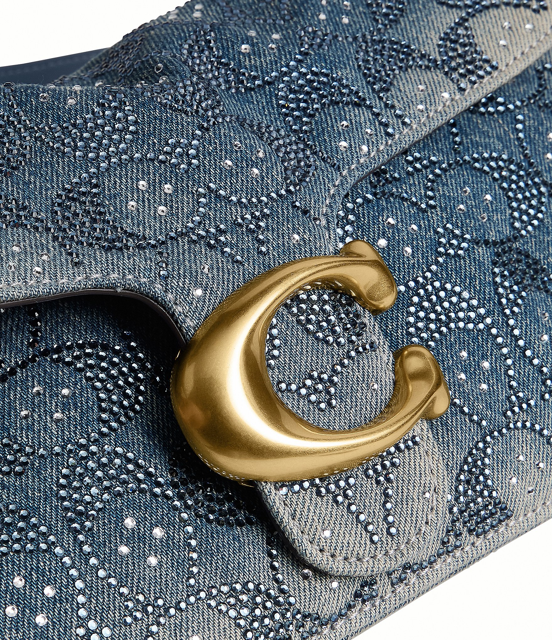Coach Crystal Signature Denim Tabby 26 Shoulder Bag