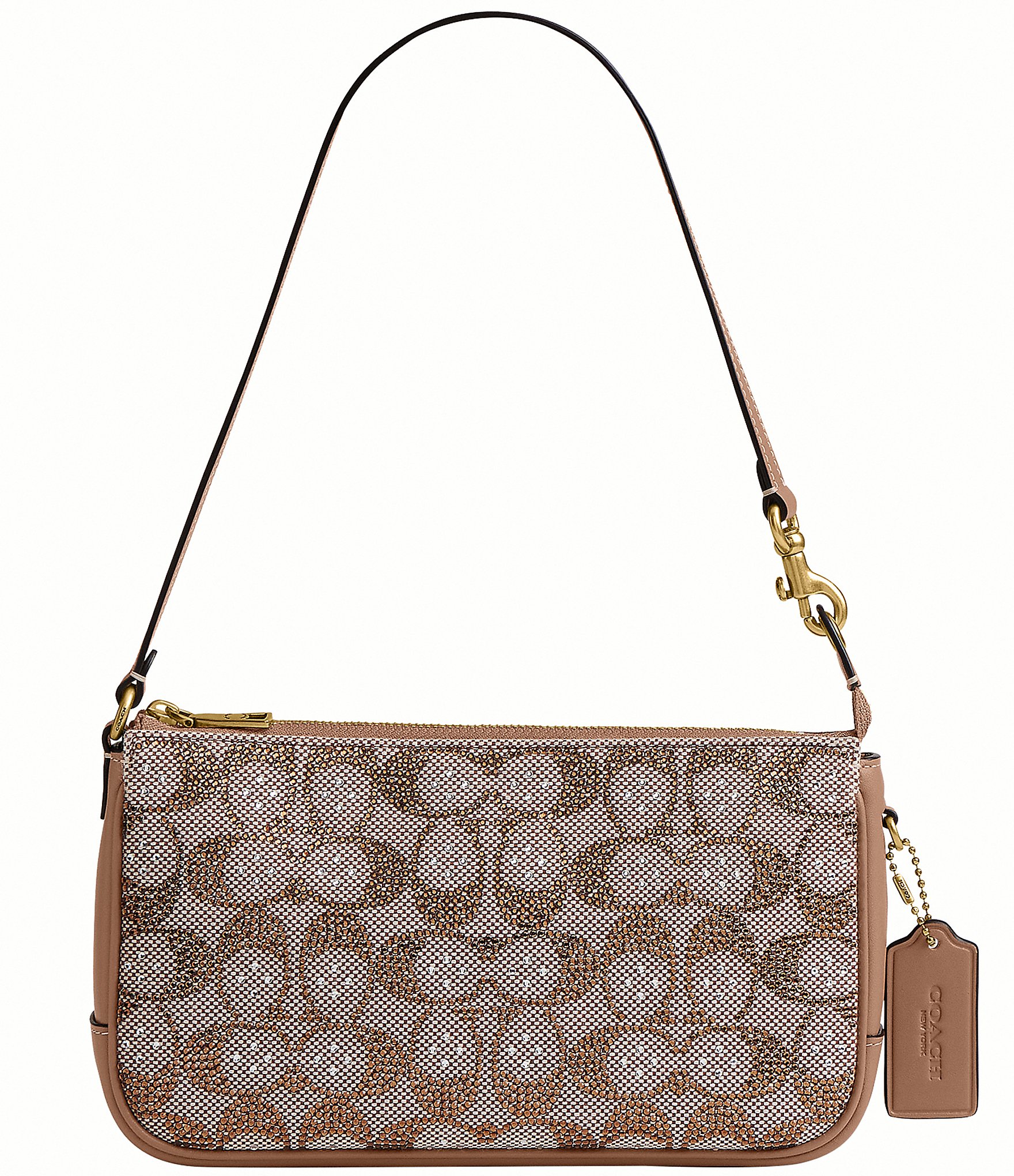 COACH Crystal Signature Jacquard Plaza Shoulder Bag