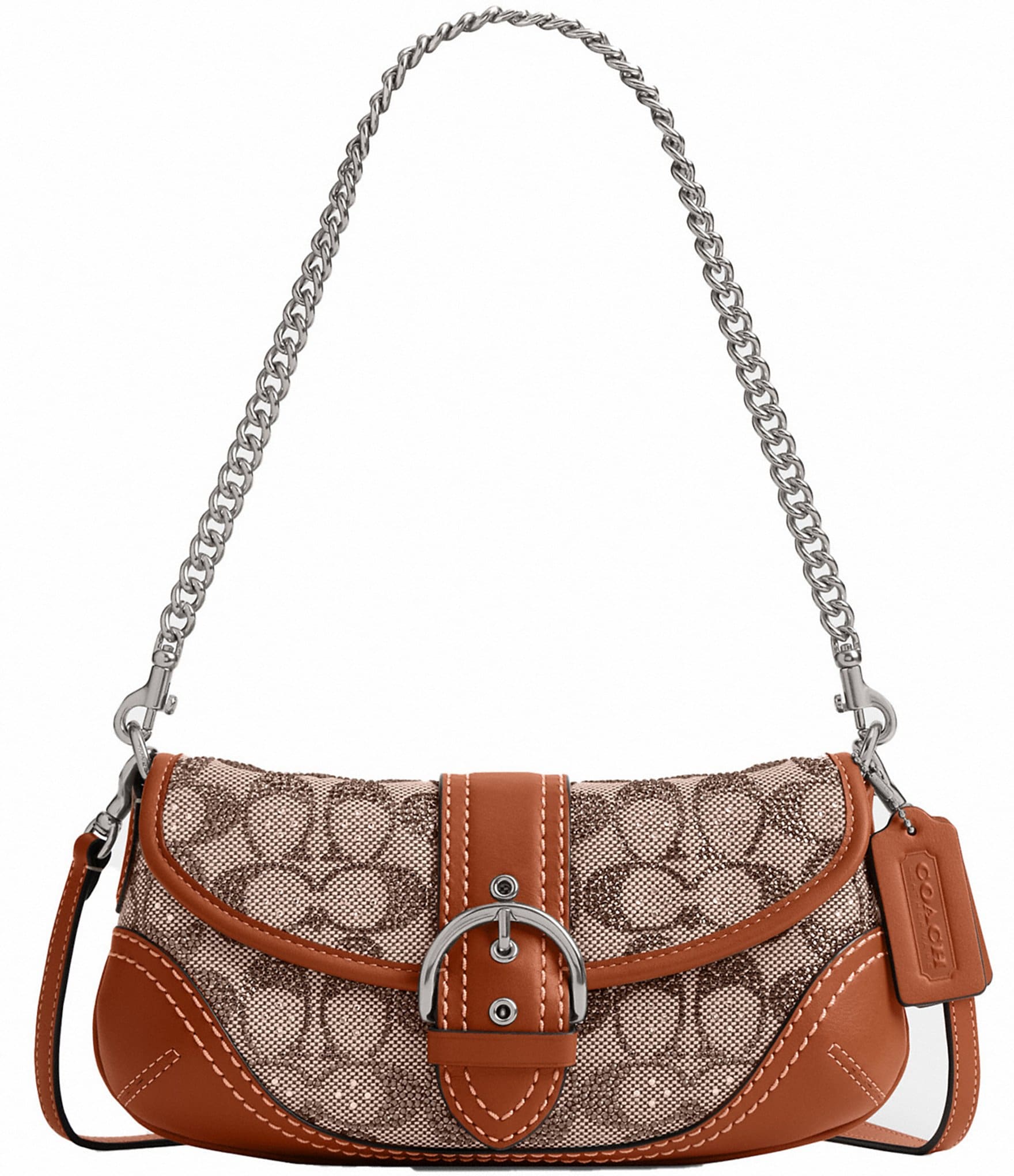 COACH Crystal Signature Jacquard Soho 25 Contrast Trim