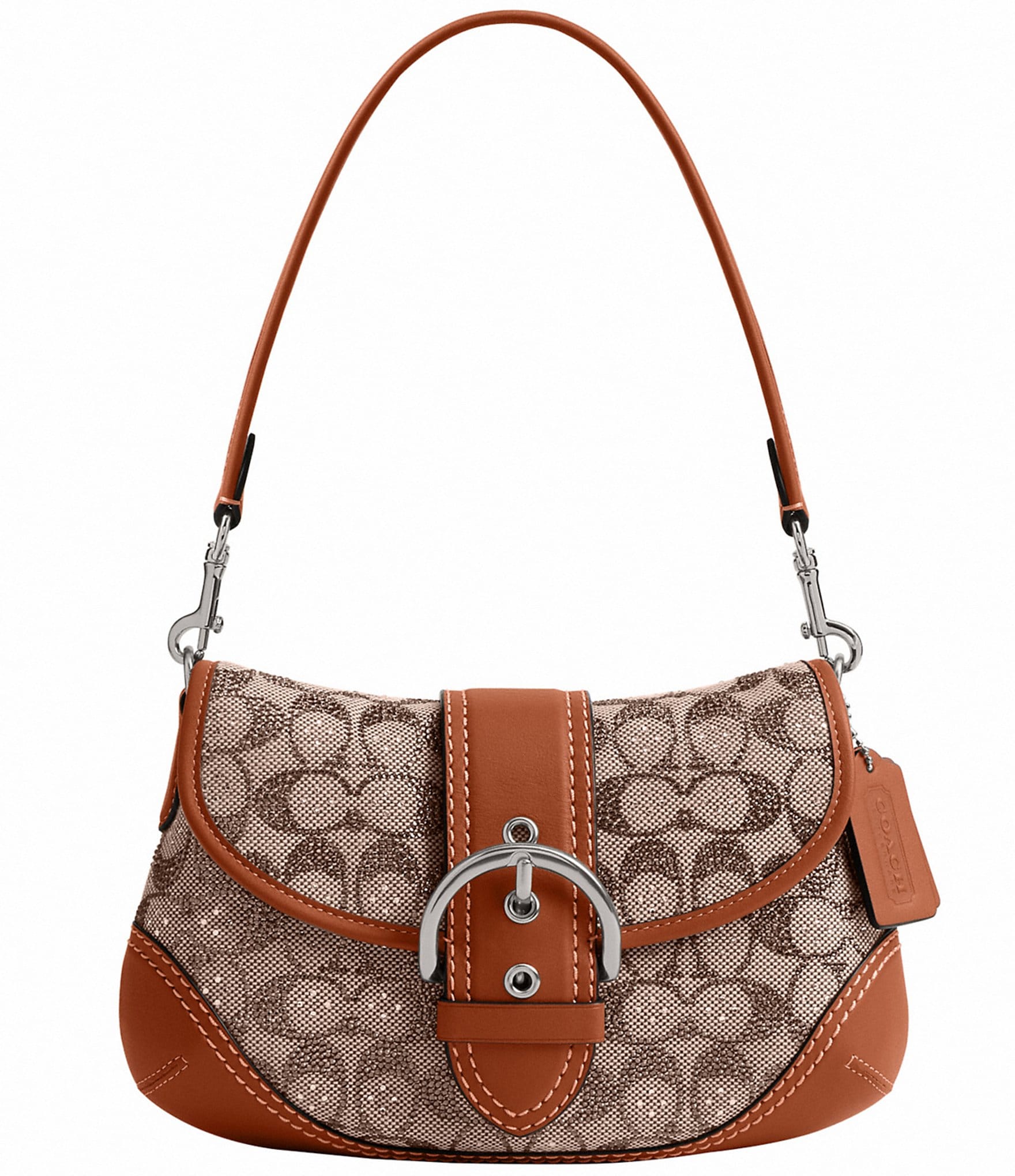 Coach Signature Soho Hobo Shoulder Bag Black Monogram Luxury