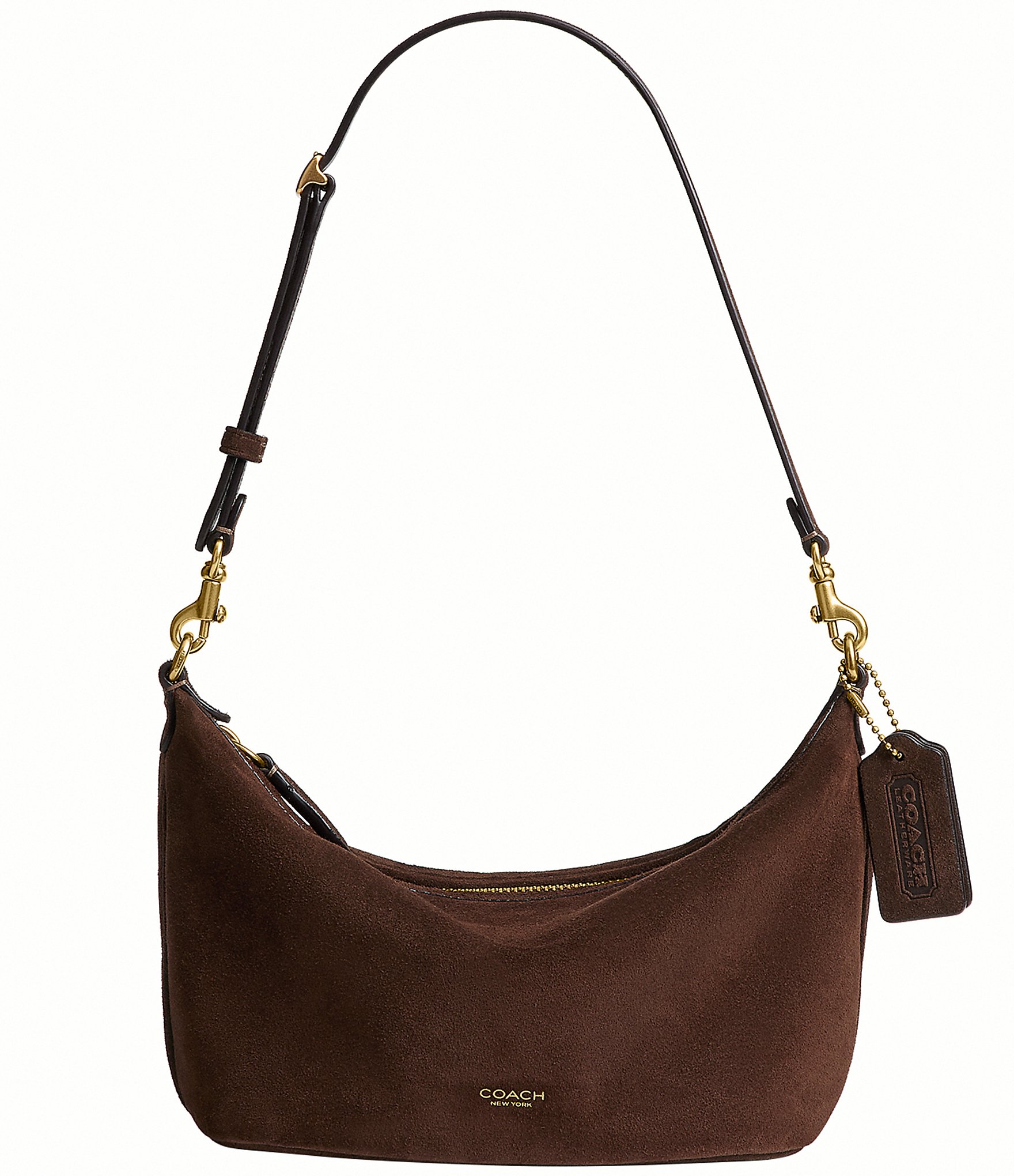 COACH Demi Suede Shoulder Bag