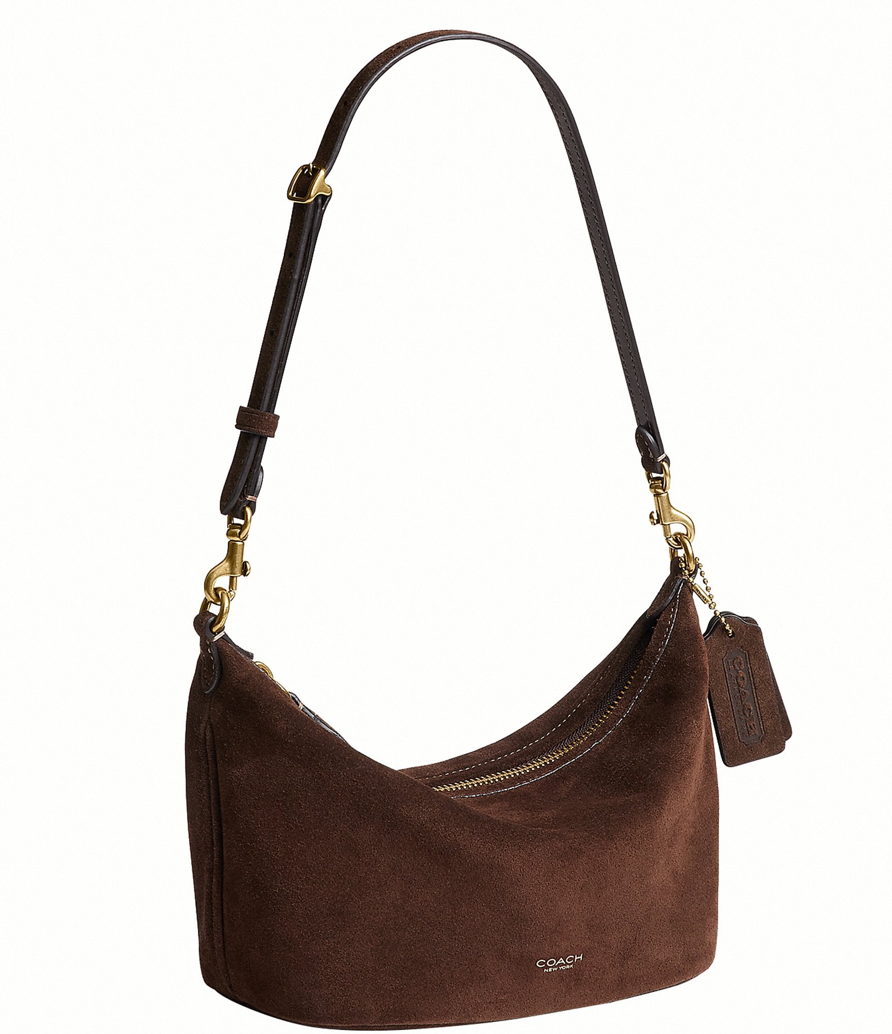 COACH Demi Suede Shoulder Bag