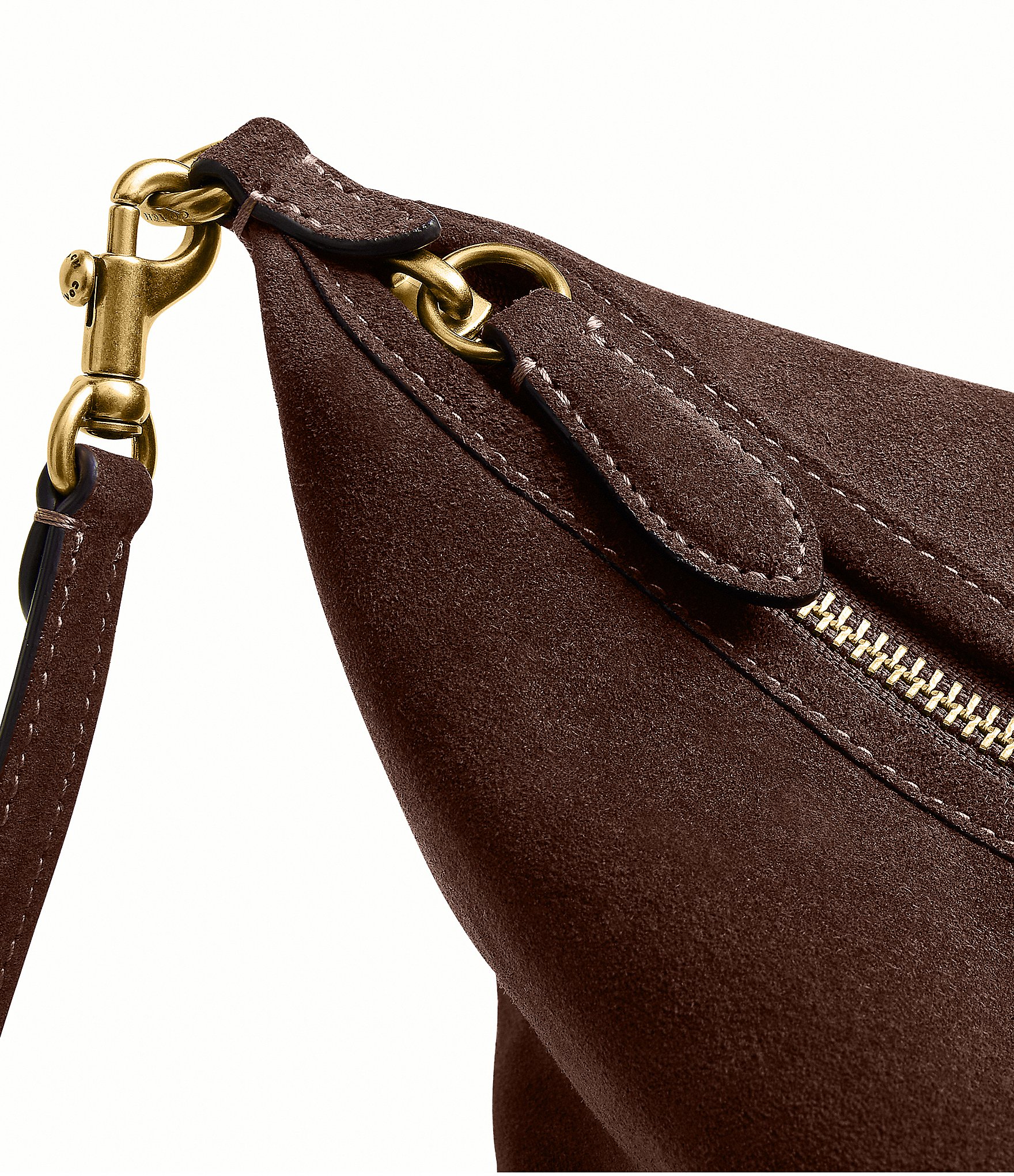 COACH Demi Suede Shoulder Bag