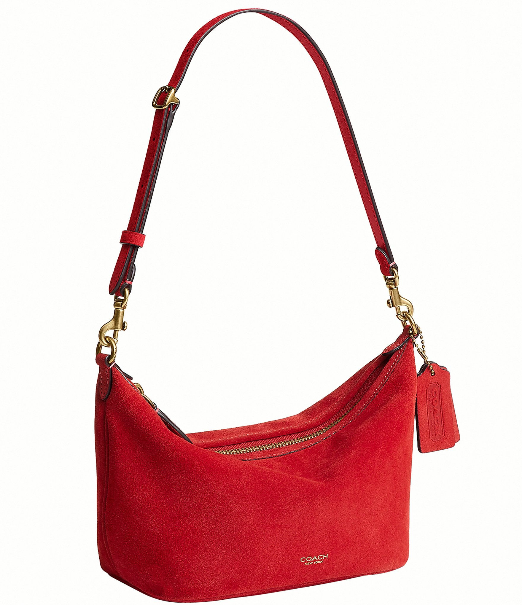 COACH Demi Suede Shoulder Bag