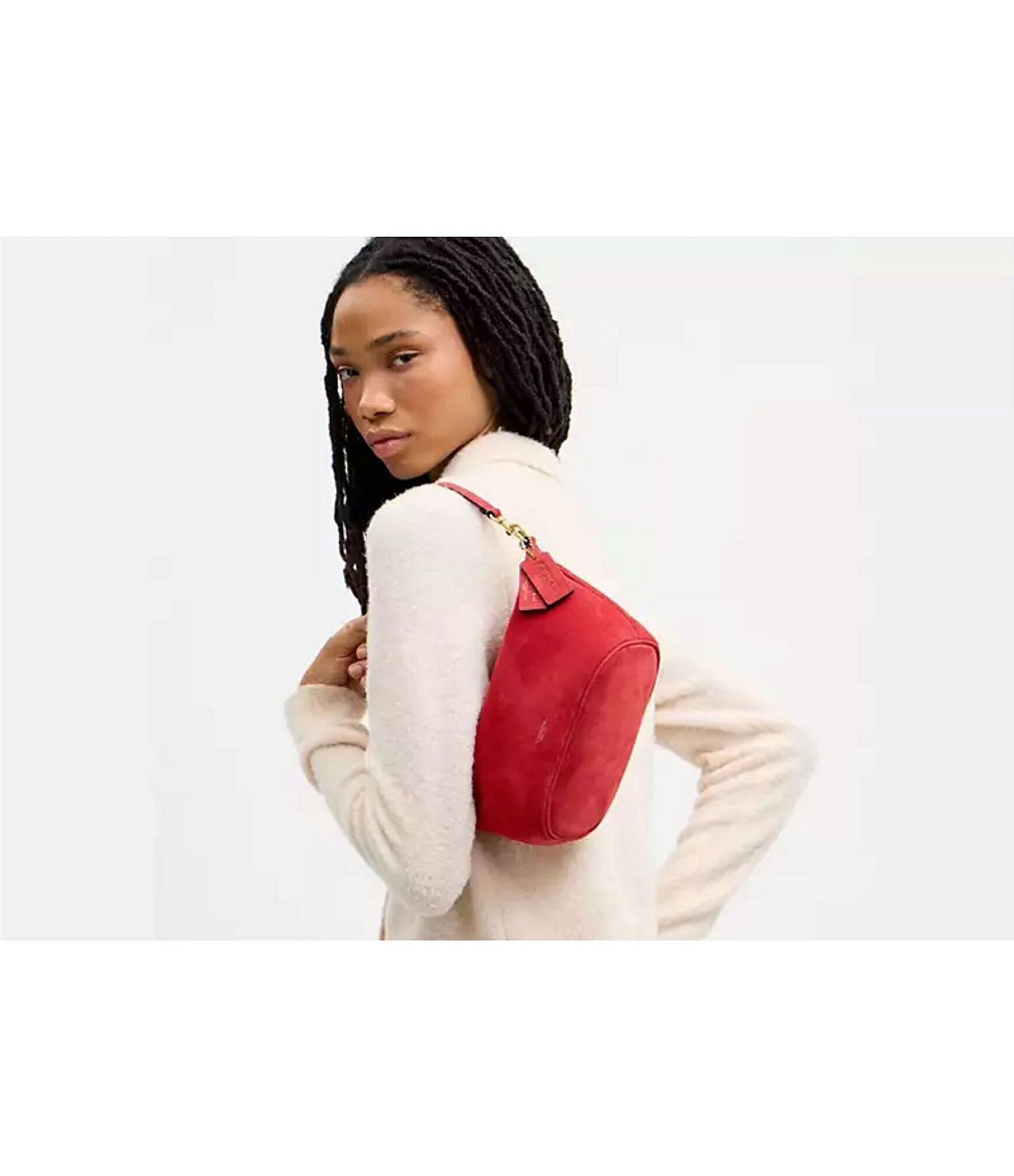 COACH Demi Suede Slouchy Shoulder Bag