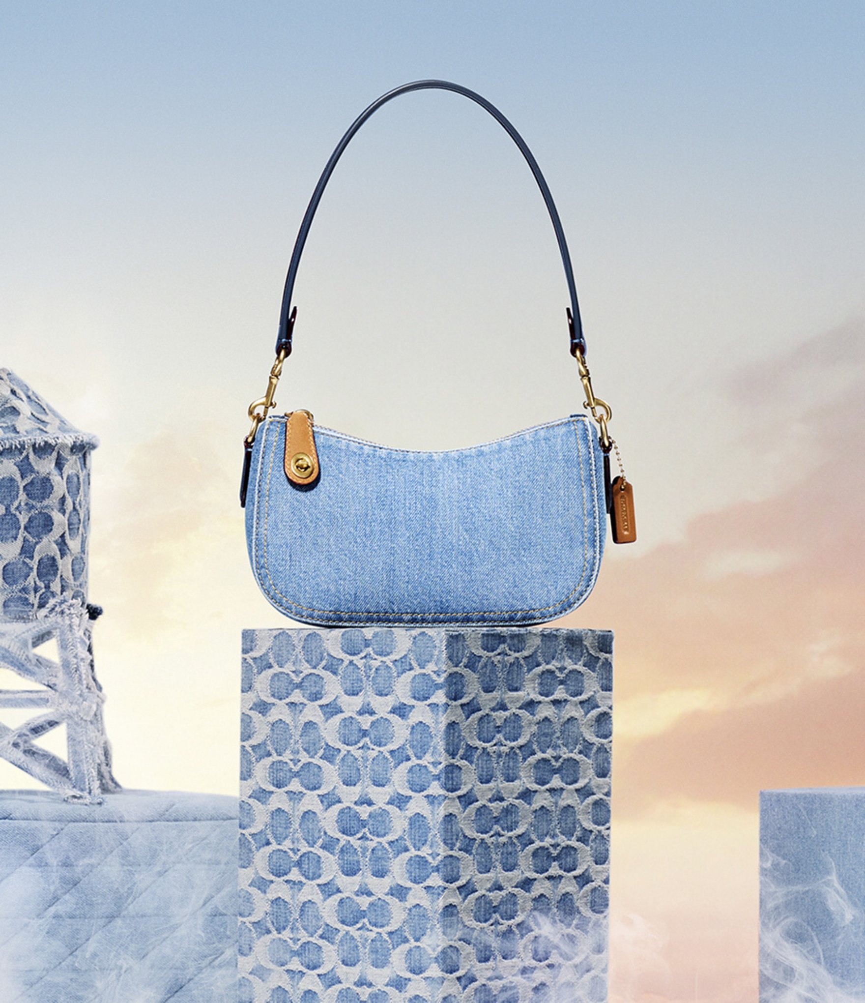 COACH Denim Swinger 20 Shoulder Bag at Hamilton Place in