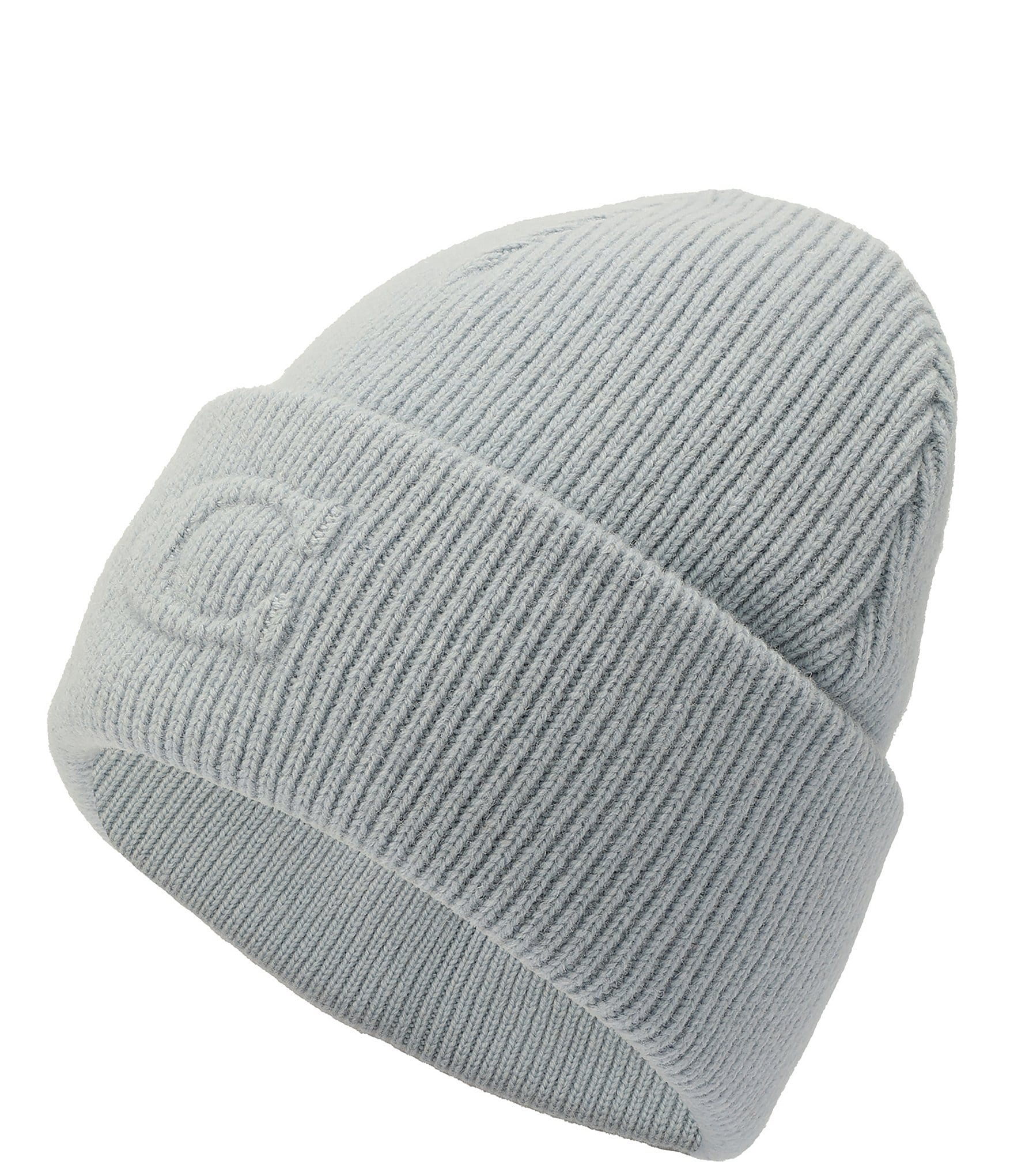 COACH C Embossed Ribbed Knit Beanie