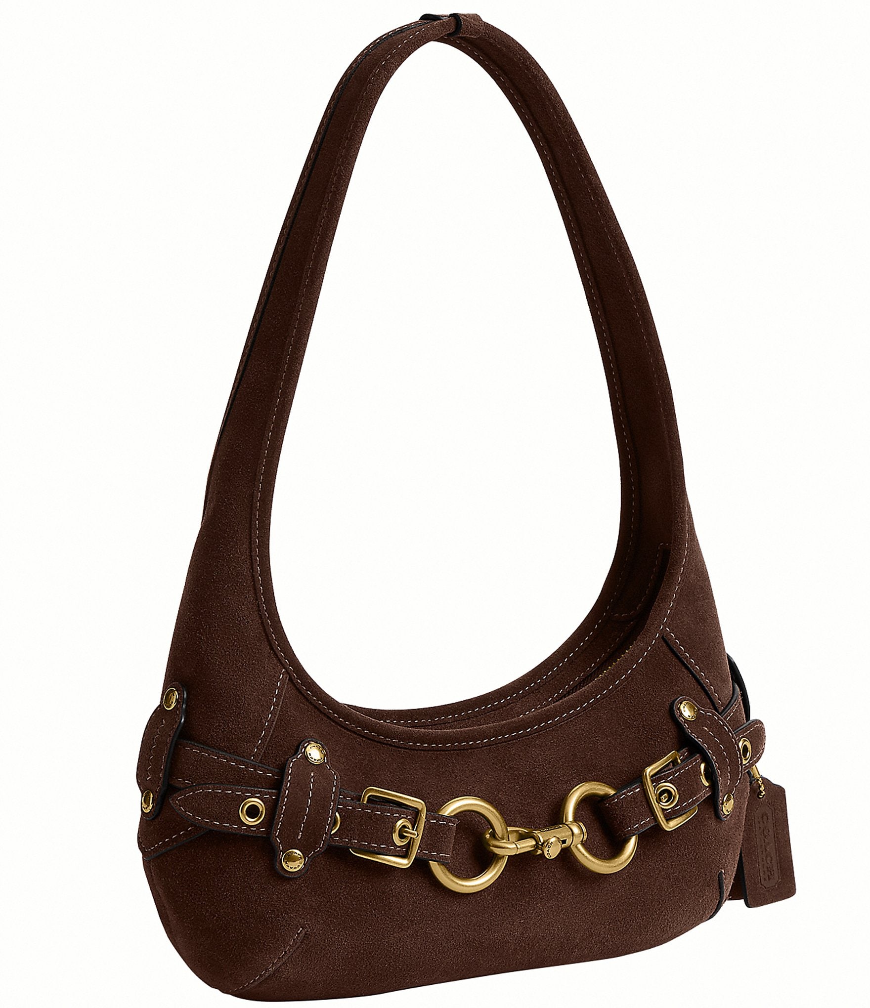 COACH Ergo Suede Belted Shoulder Bag