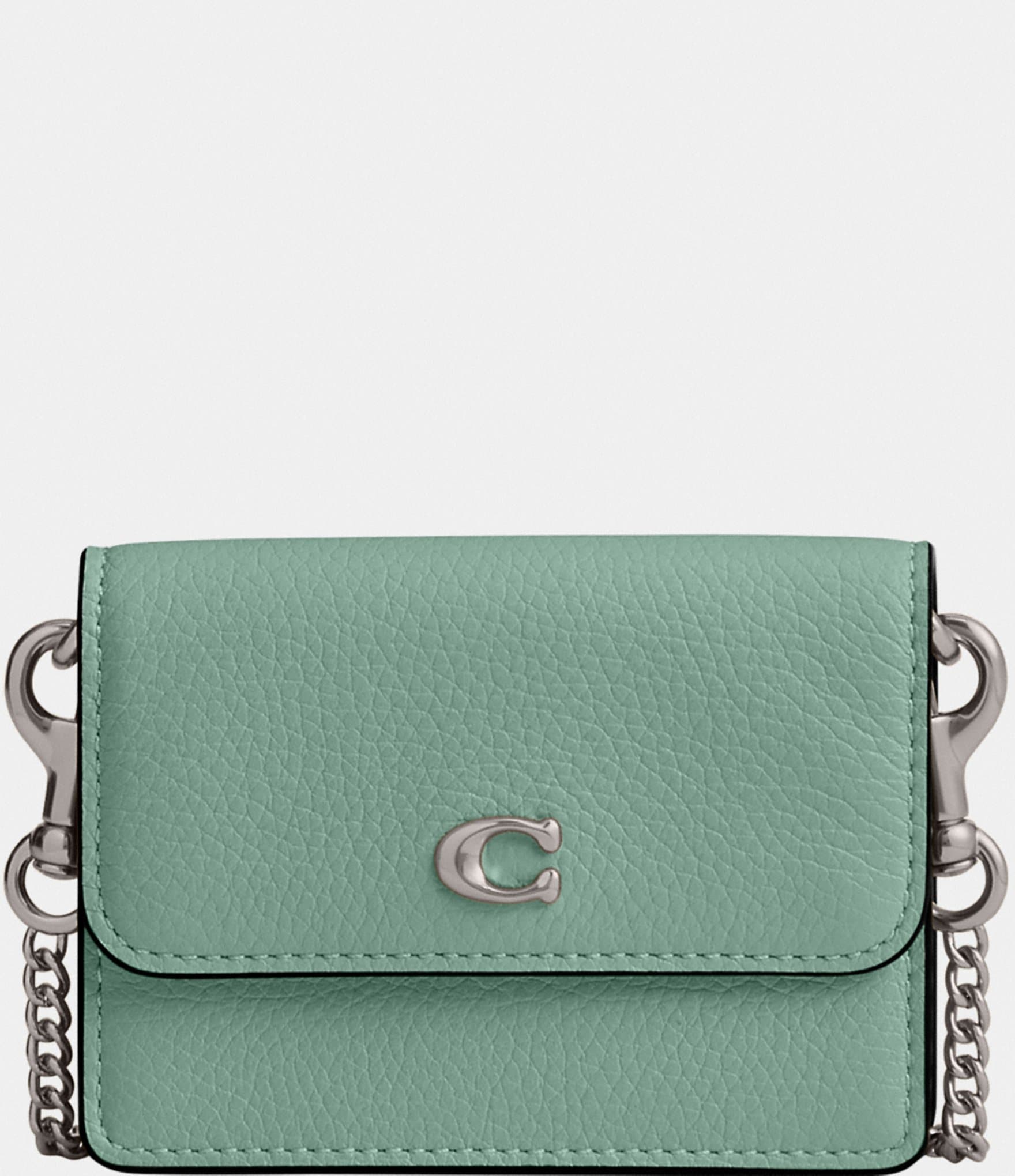 COACH Essential Half Flap Silver Hardware Card Case