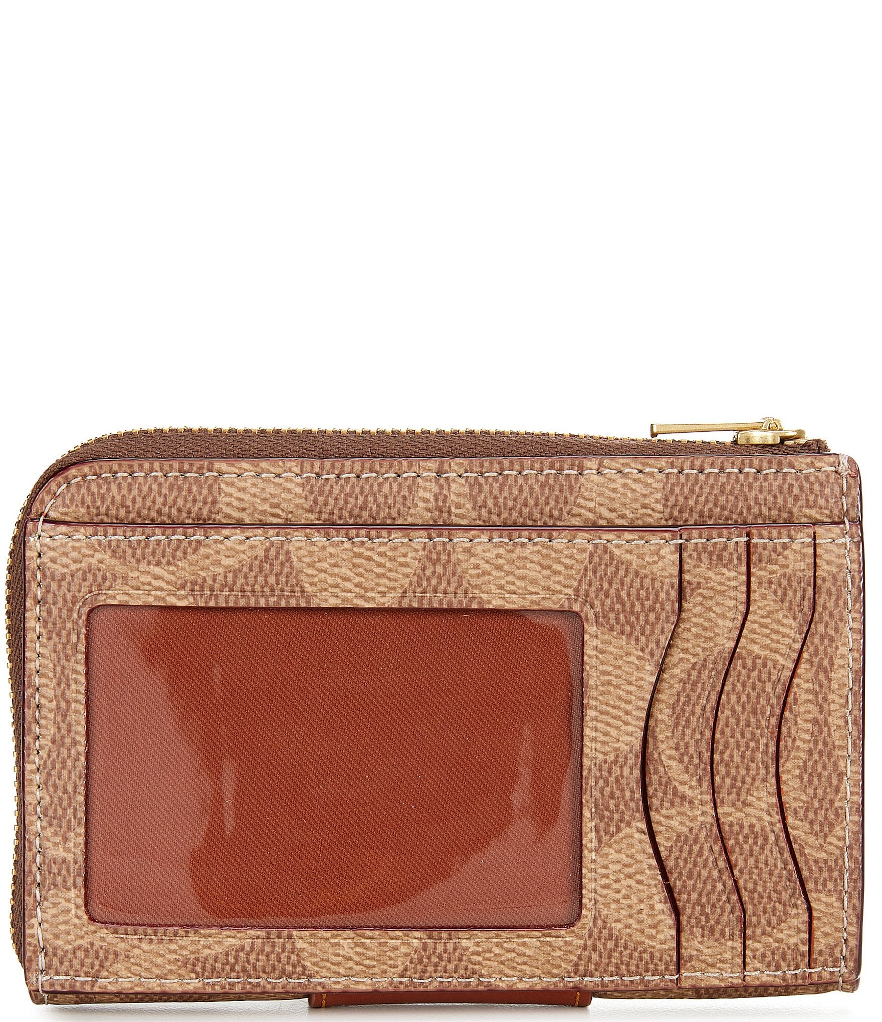 COACH Essential Key Zip Signature UpcraftedLeather Card Case
