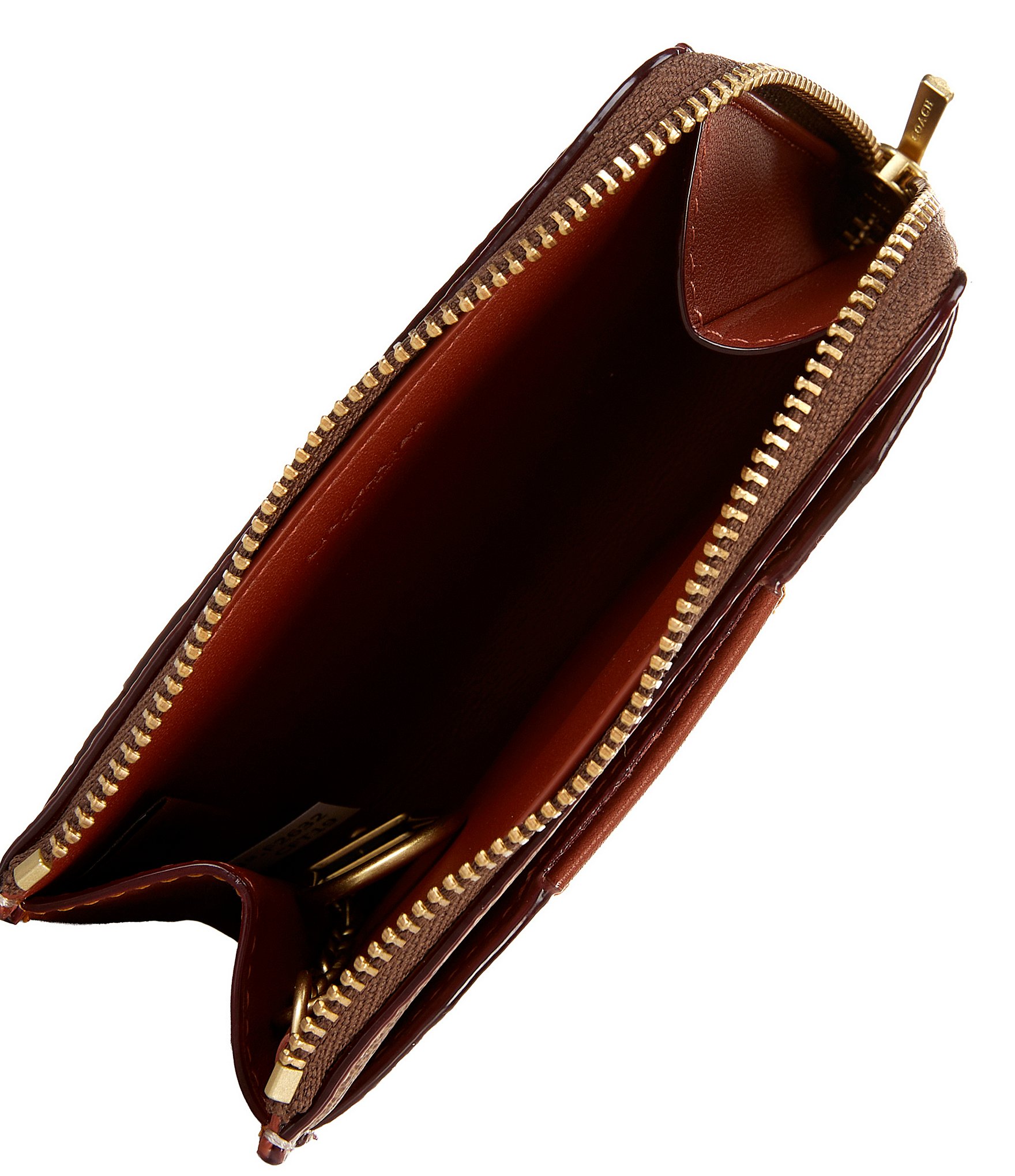 COACH Essential Key Zip Signature UpcraftedLeather Card Case