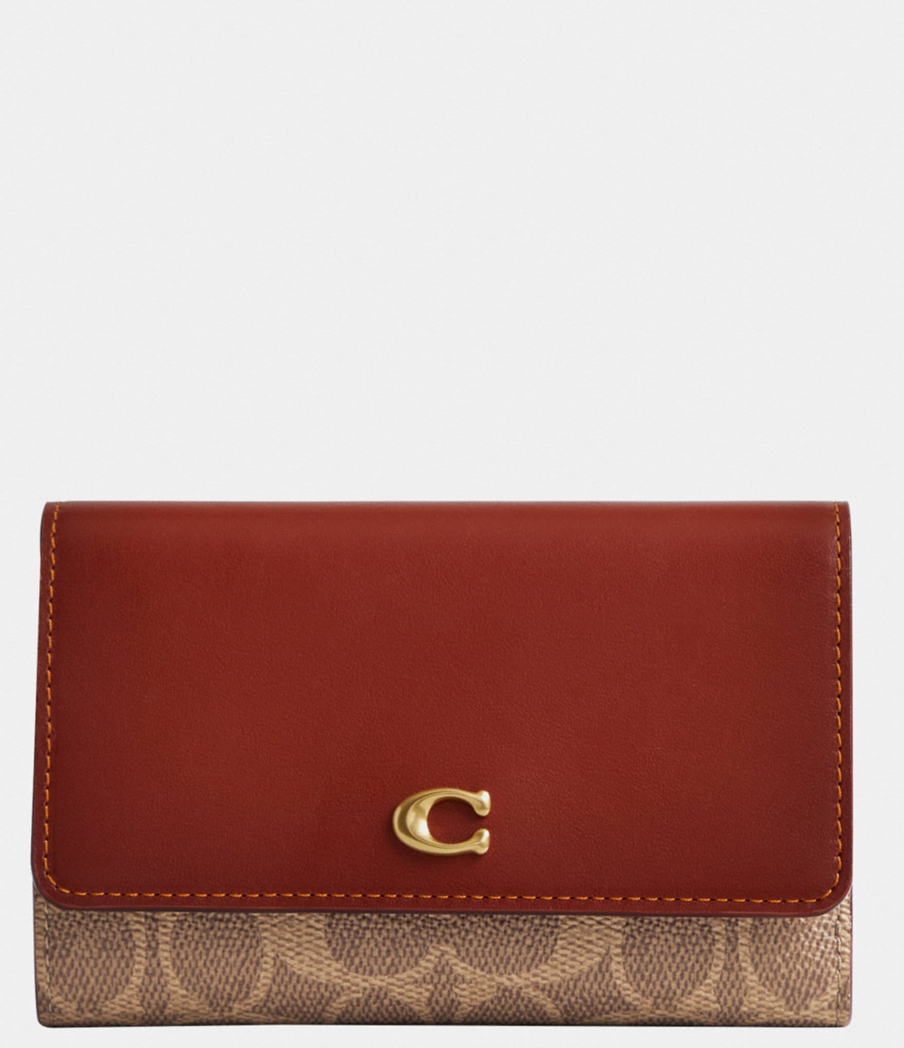 COACH Essential Medium Signature Canvas Flap Wallet