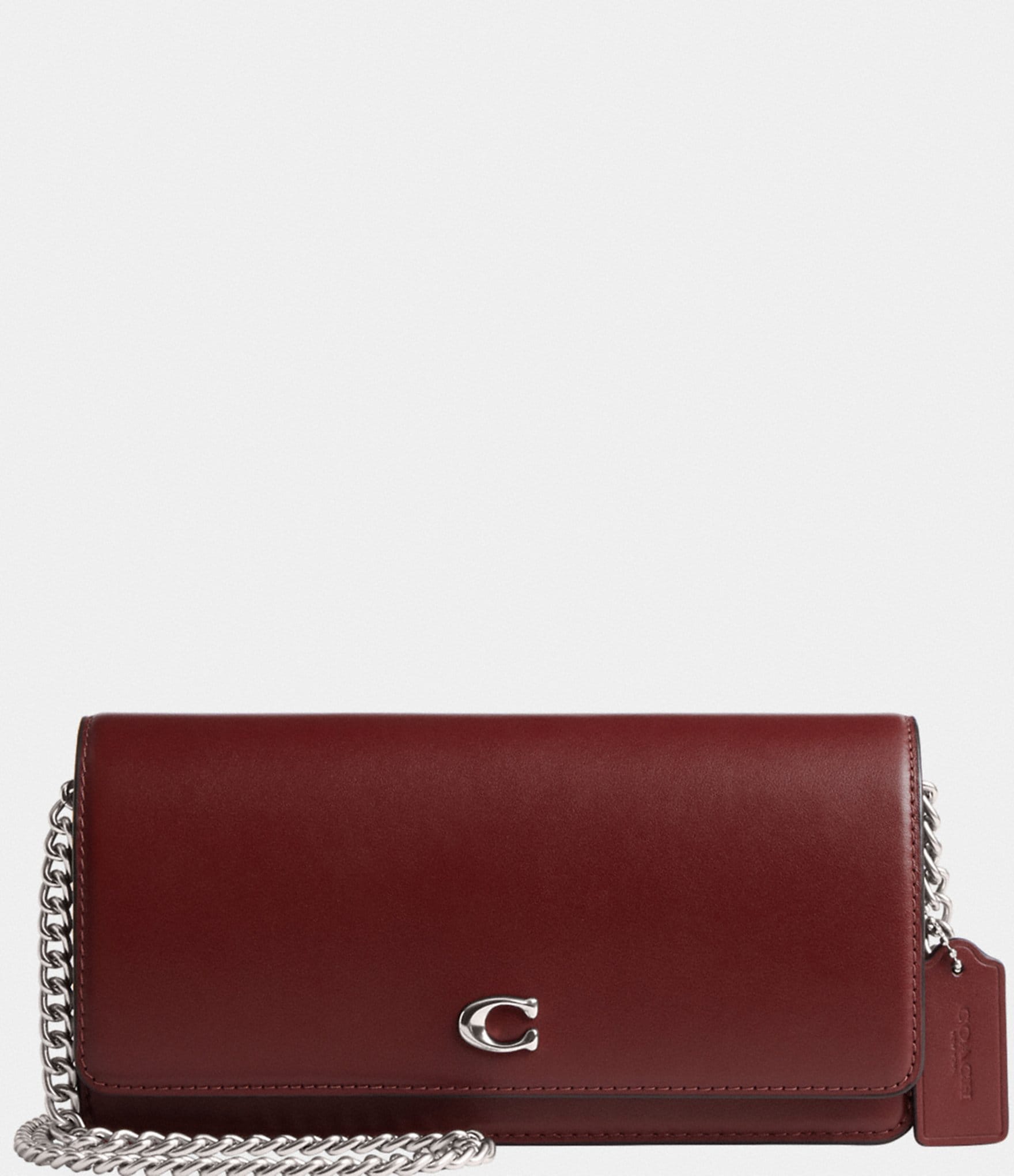 COACH Essential Silver Hardware Long Wallet on a Chain