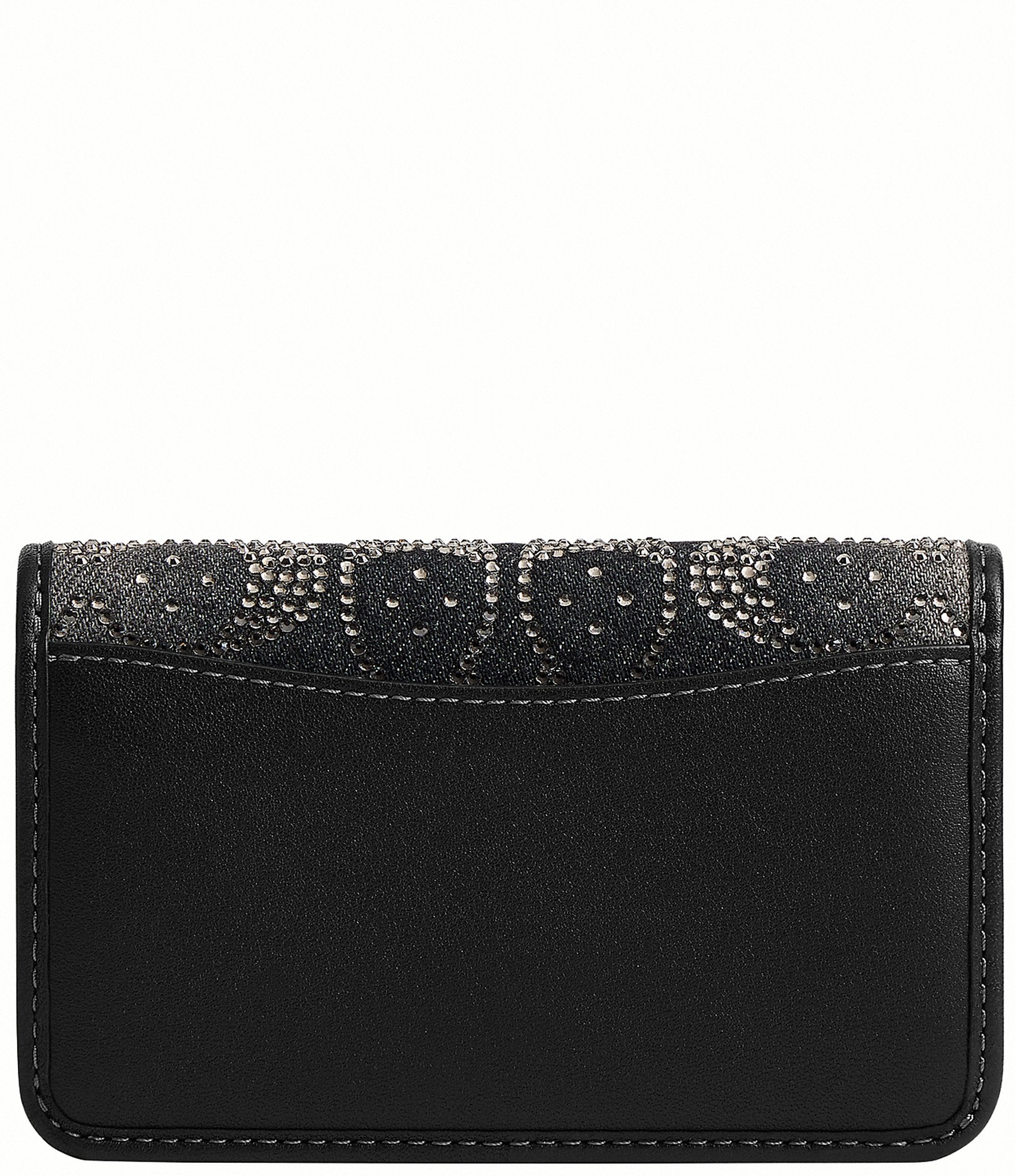 COACH Essential Slim Crystal Signature Denim Card Case