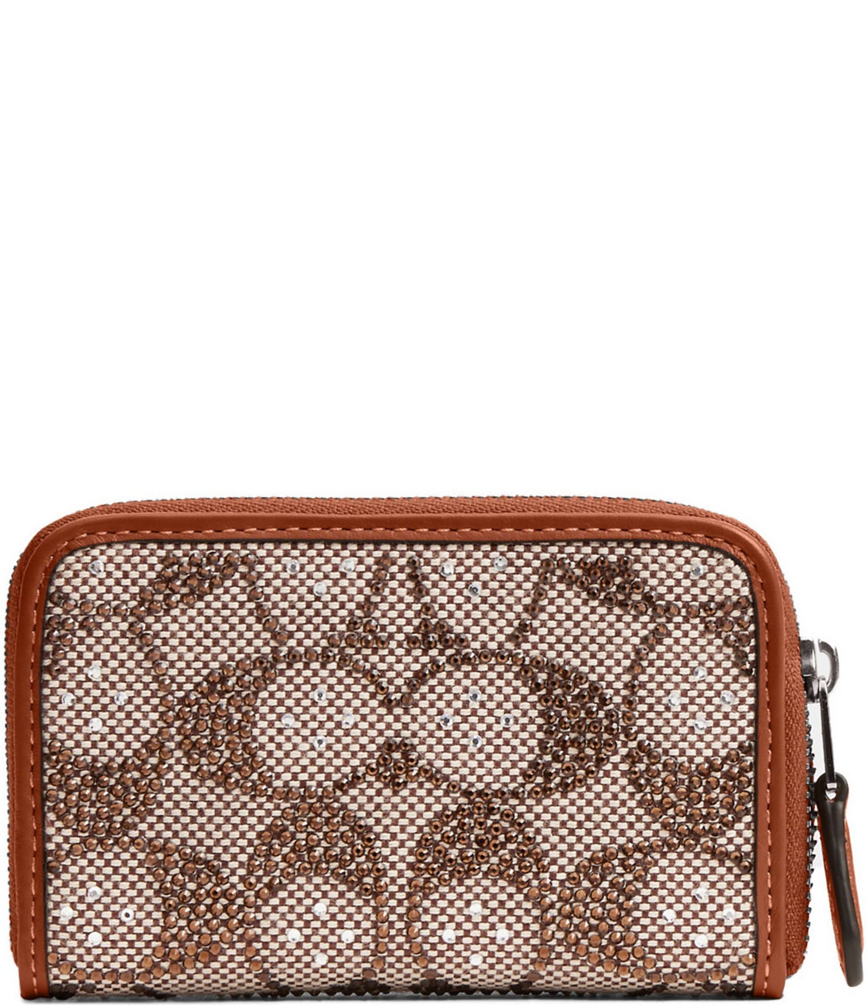 COACH Essential Small Zip Around Crystal Signature Jacquard Wallet Dillard s