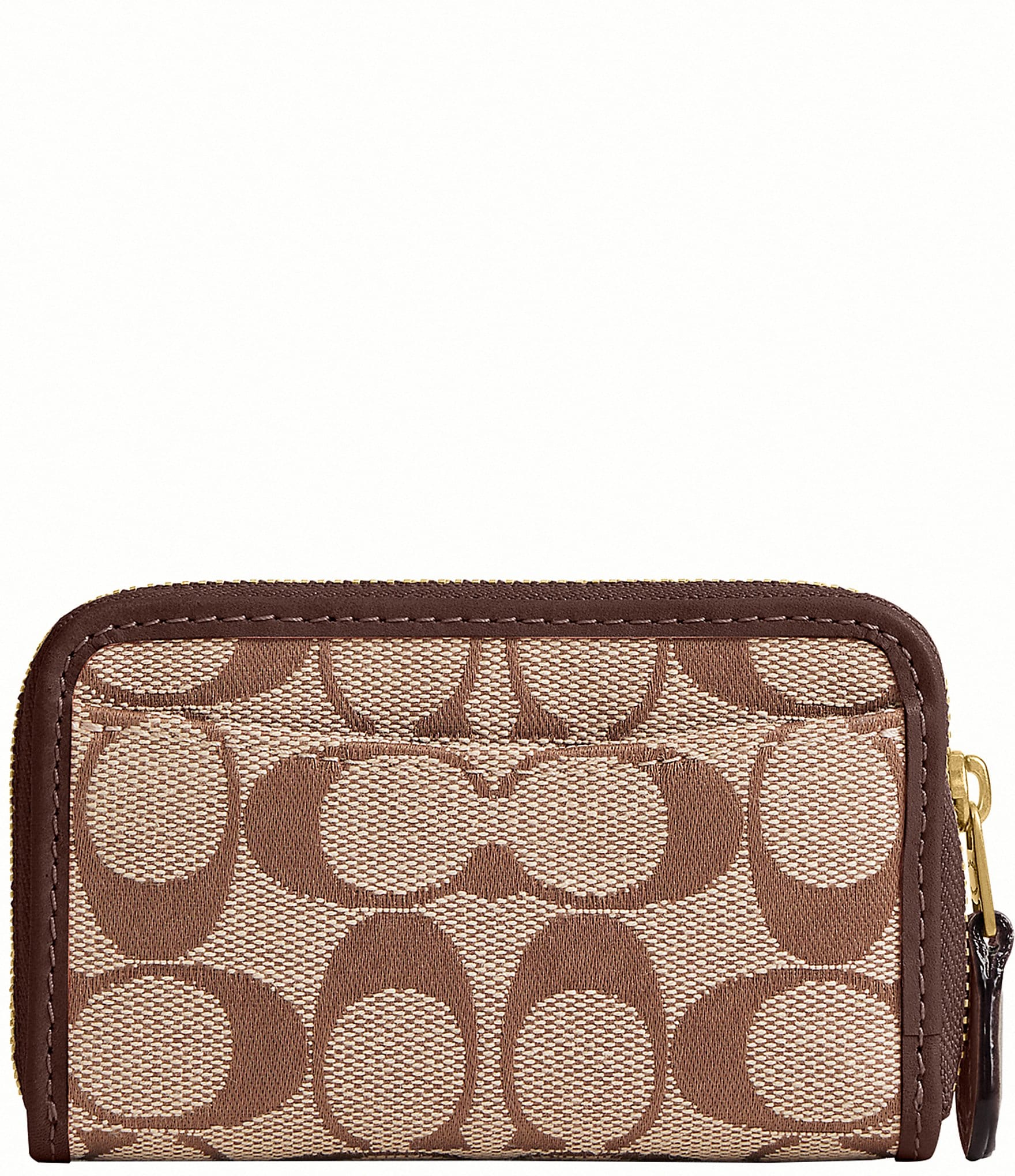 COACH Essential Small Zip Around Signature Jacquard Card Case