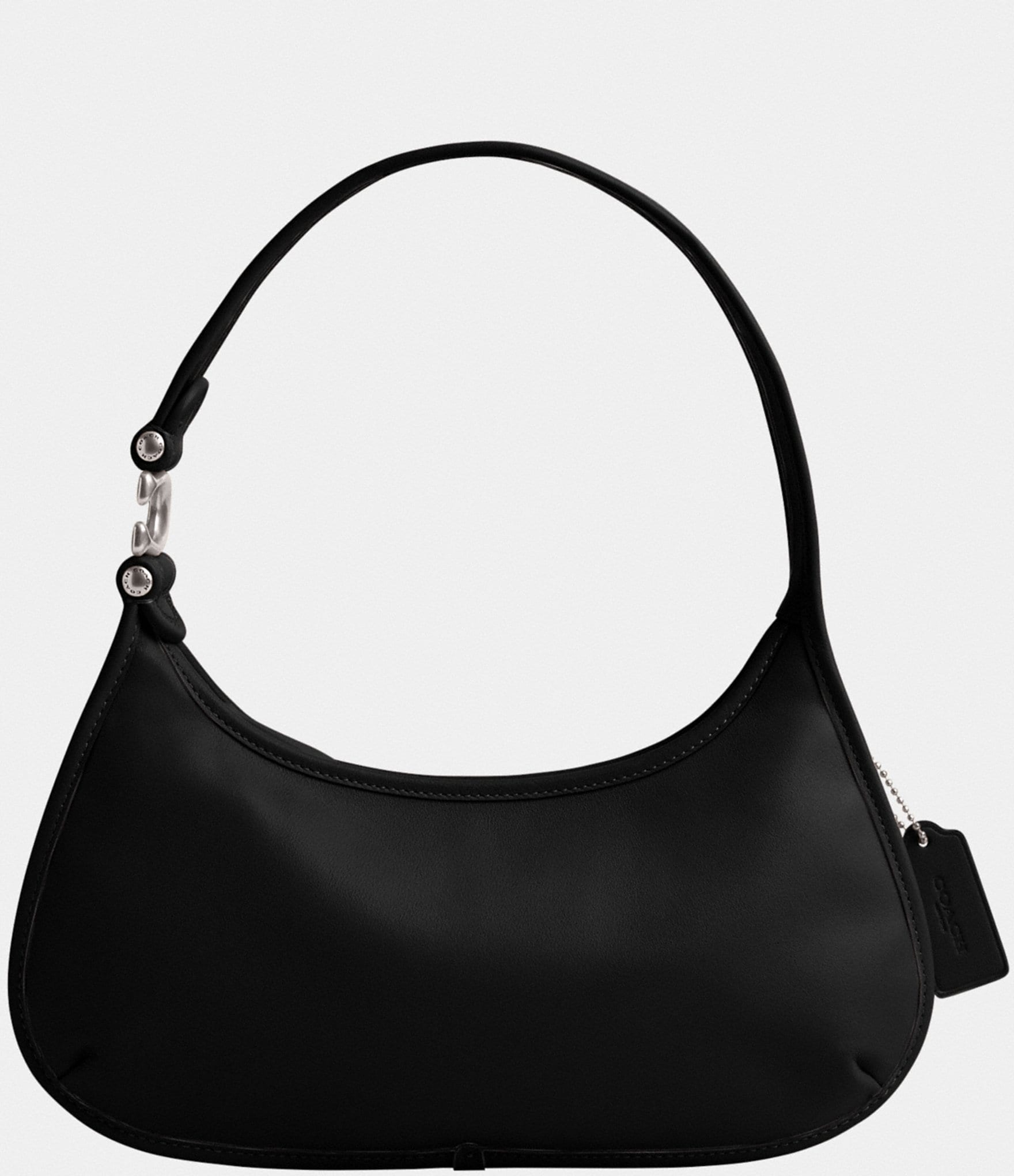Coach Penn Signature Patent Leather Shoulder Bag In Black