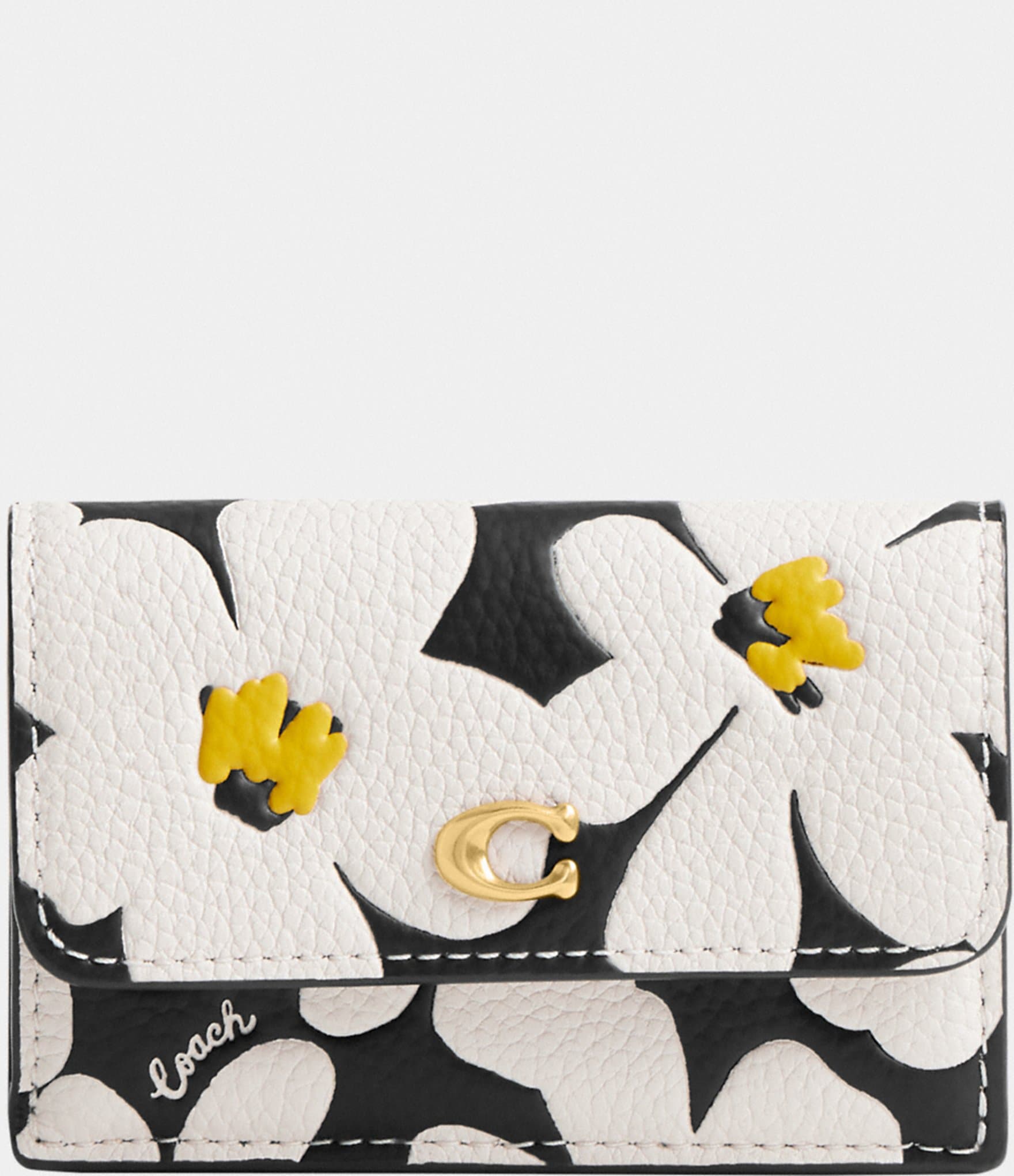 COACH Floral Mini Essential Trifold Wallet