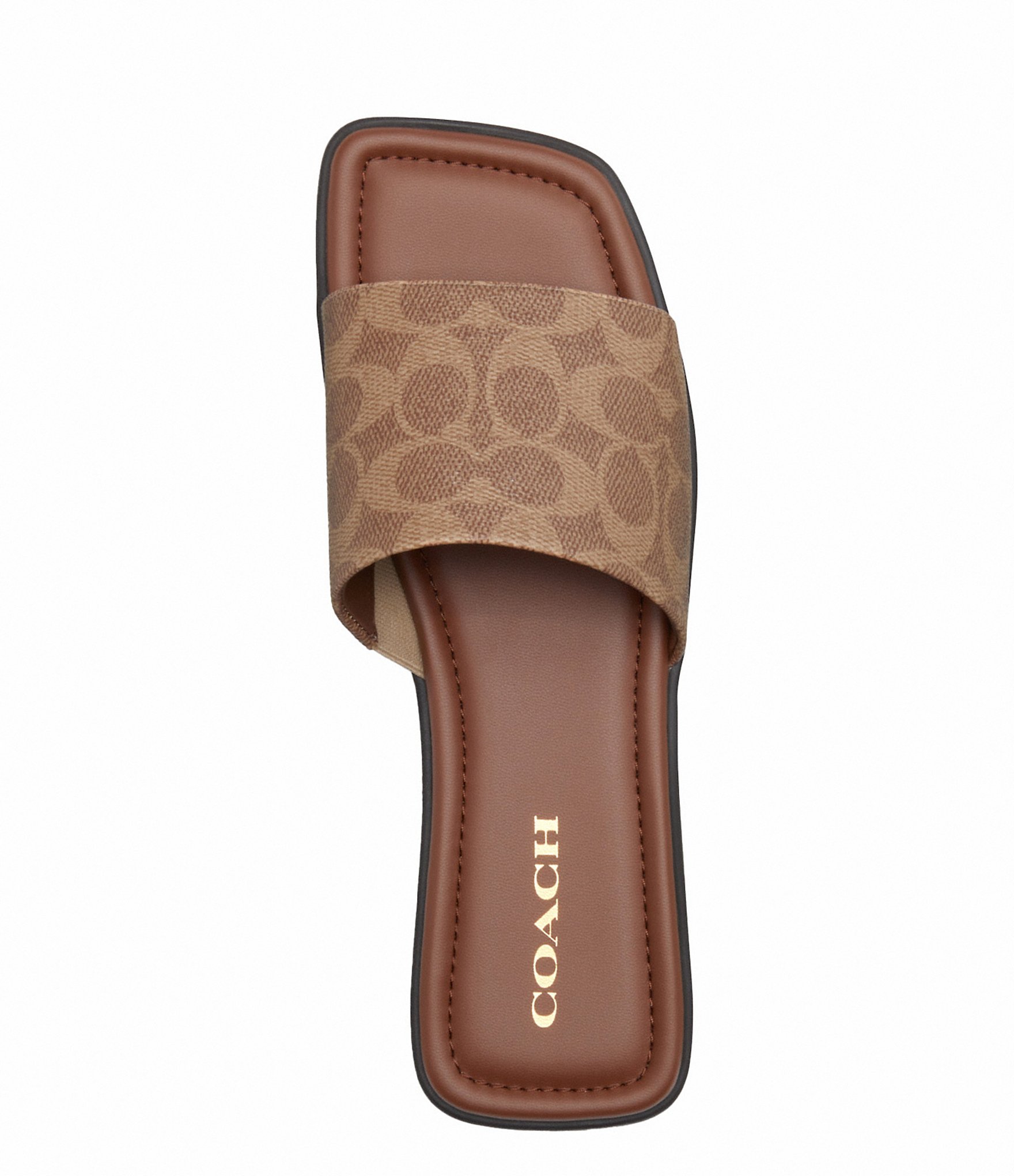 COACH Florence Signature Coated Canvas Slide Sandals