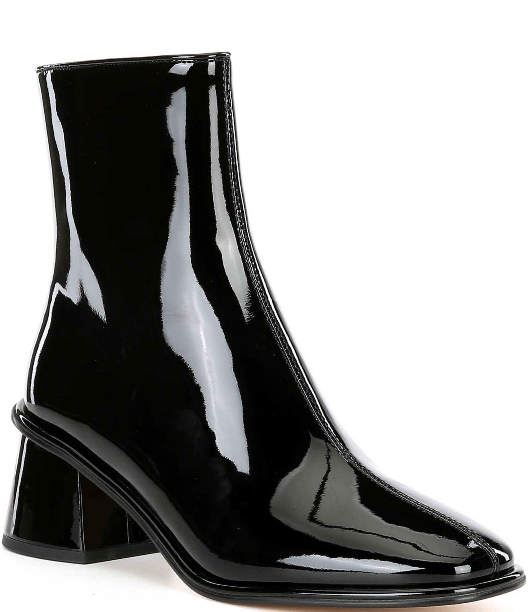 Patent leather boots best sale