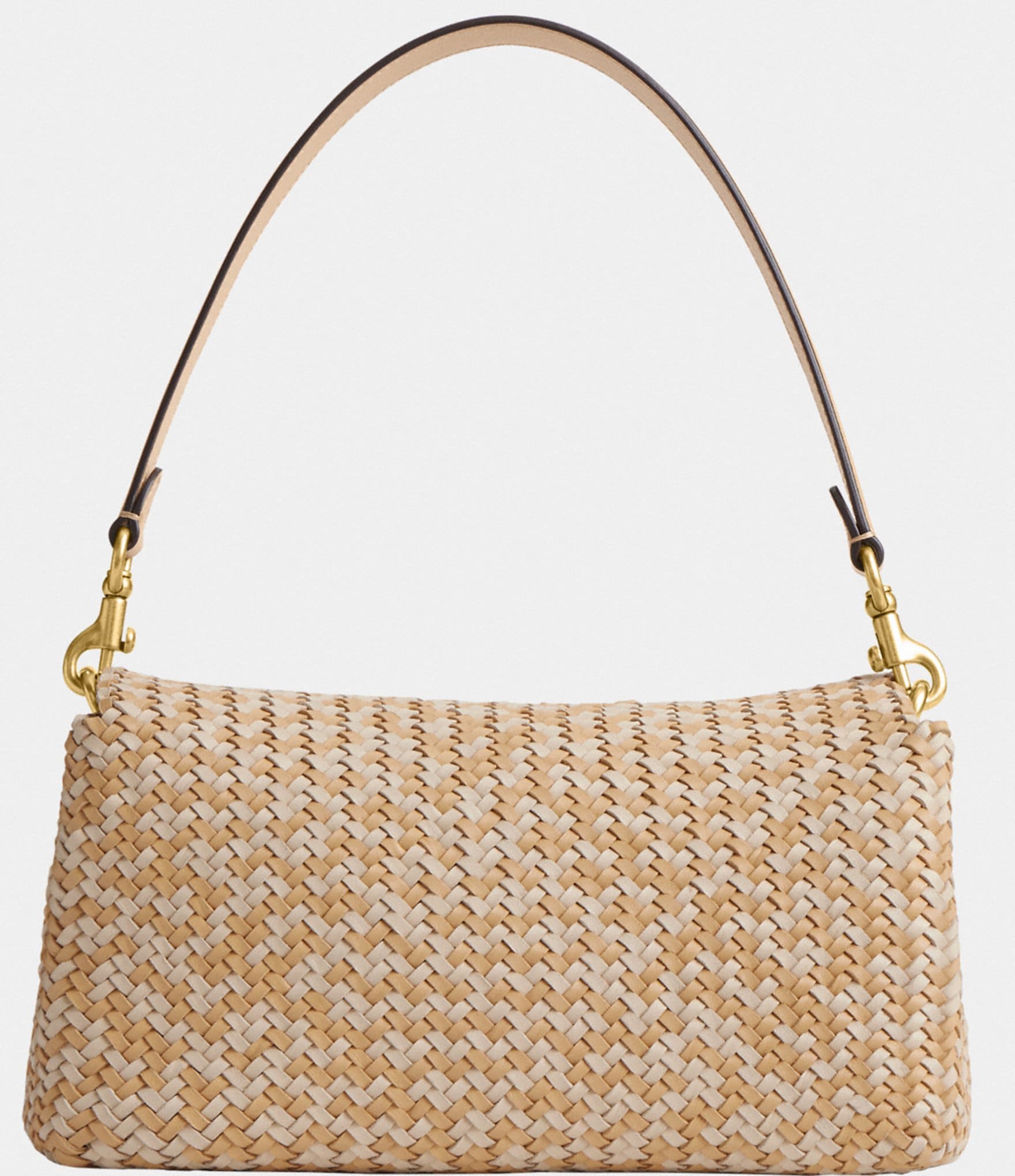 COACH Woven Soft Tabby Gold Hardware Shoulder Bag