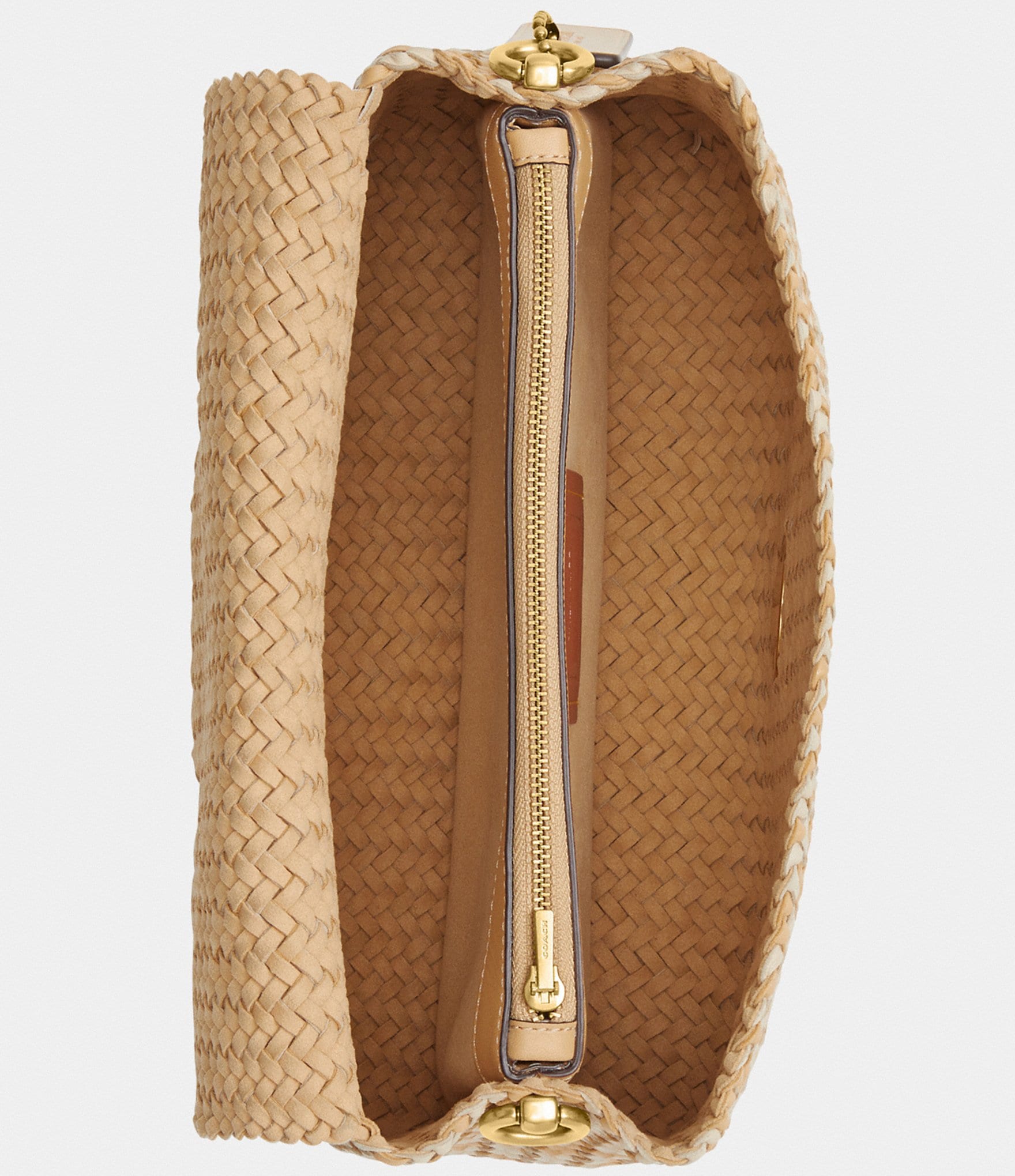 COACH Woven Soft Tabby Gold Hardware Shoulder Bag