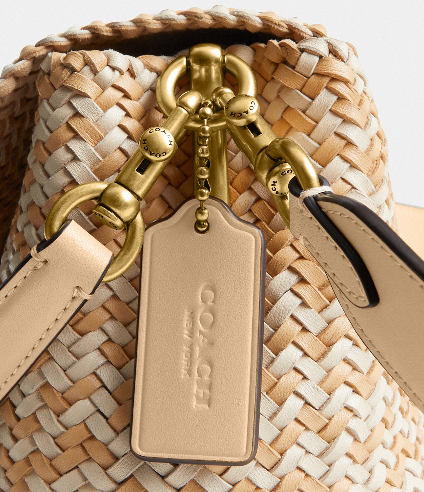 COACH Woven Soft Tabby Gold Hardware Shoulder Bag