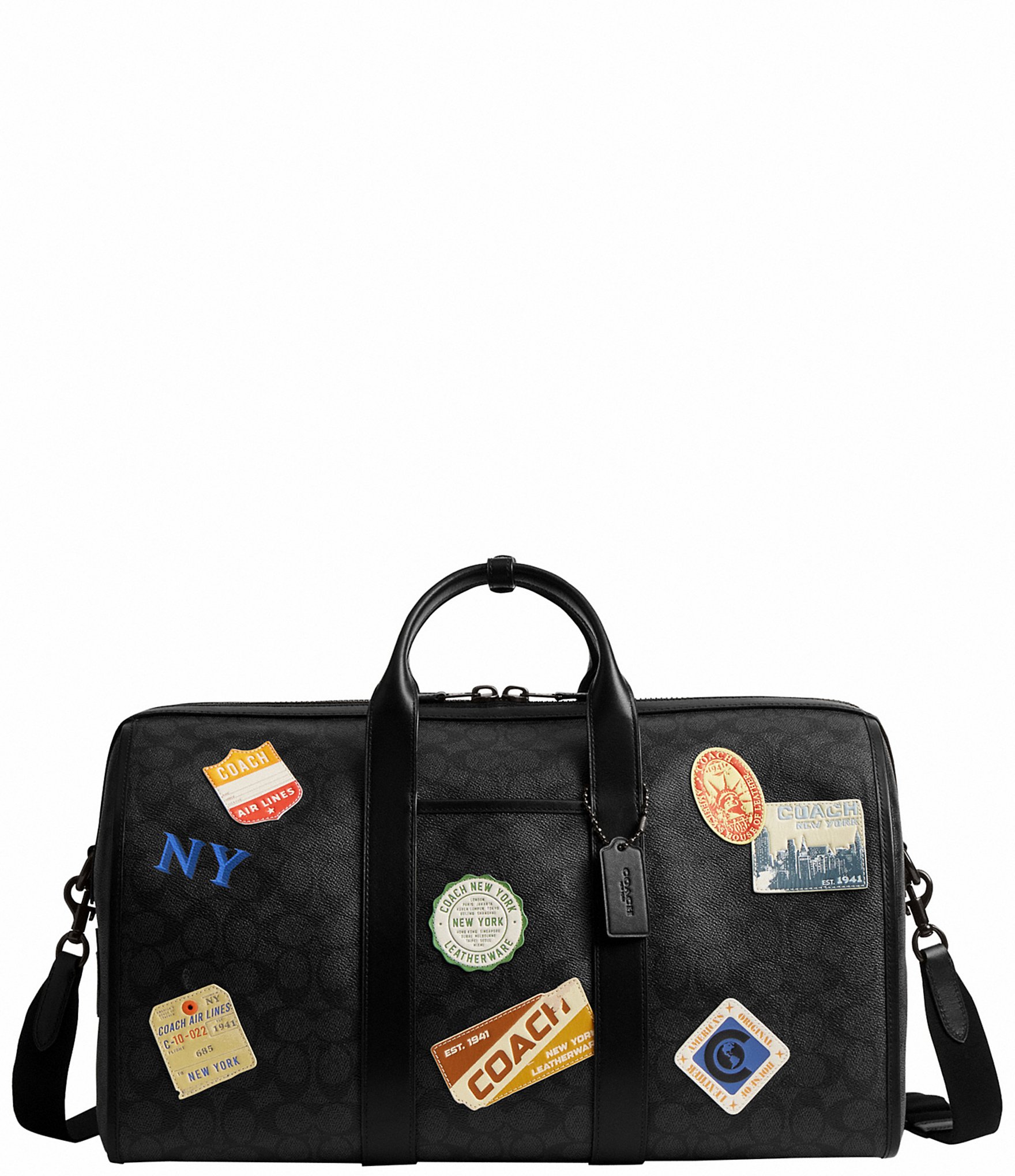 ◆Coach◆ Gotham Duffle Bag 45 in Signature Canvas CV958 R8E COACH Gotham 45 Signature Canvas Patches Duffle Bag | Dillard's