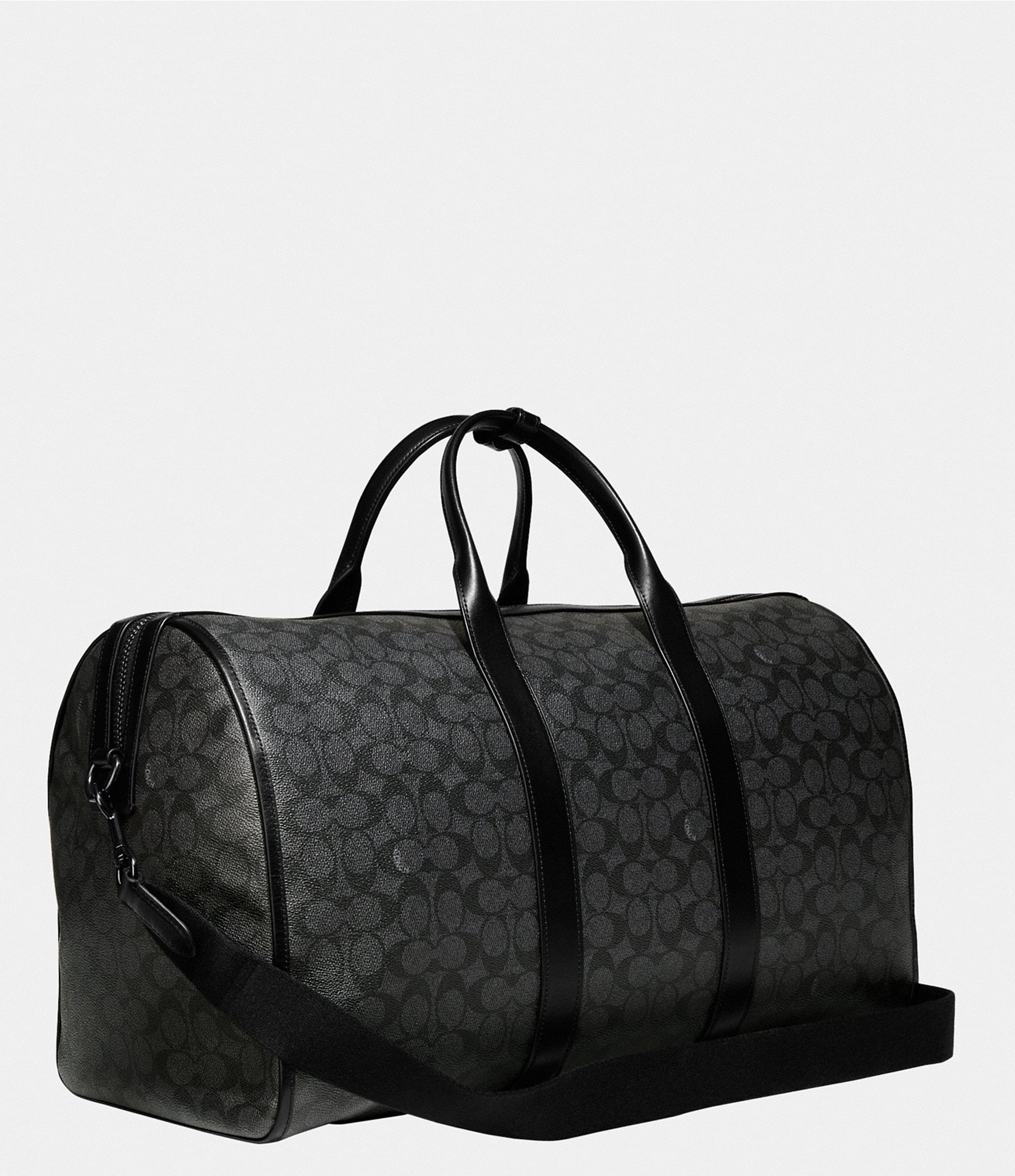 COACH Gotham Signature Coated Canvas And Refined Calfskin Leather Duffel Bag