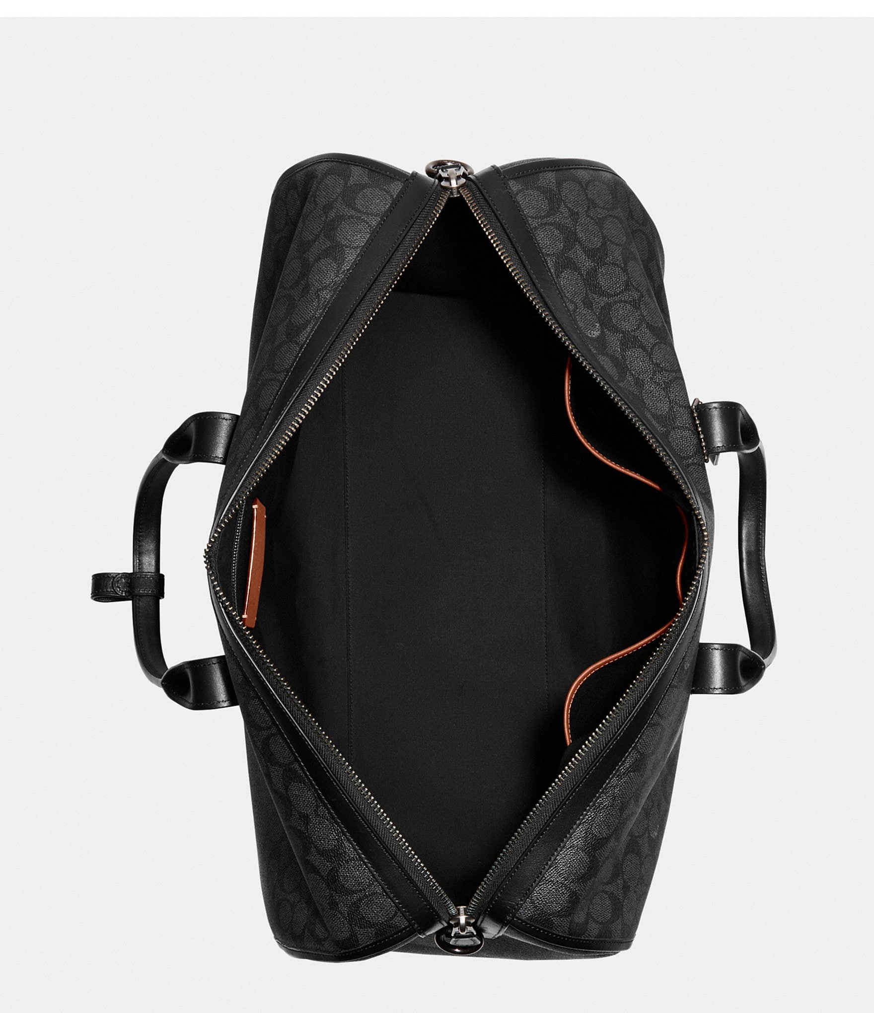 COACH Gotham Signature Coated Canvas And Refined Calfskin Leather Duffel Bag