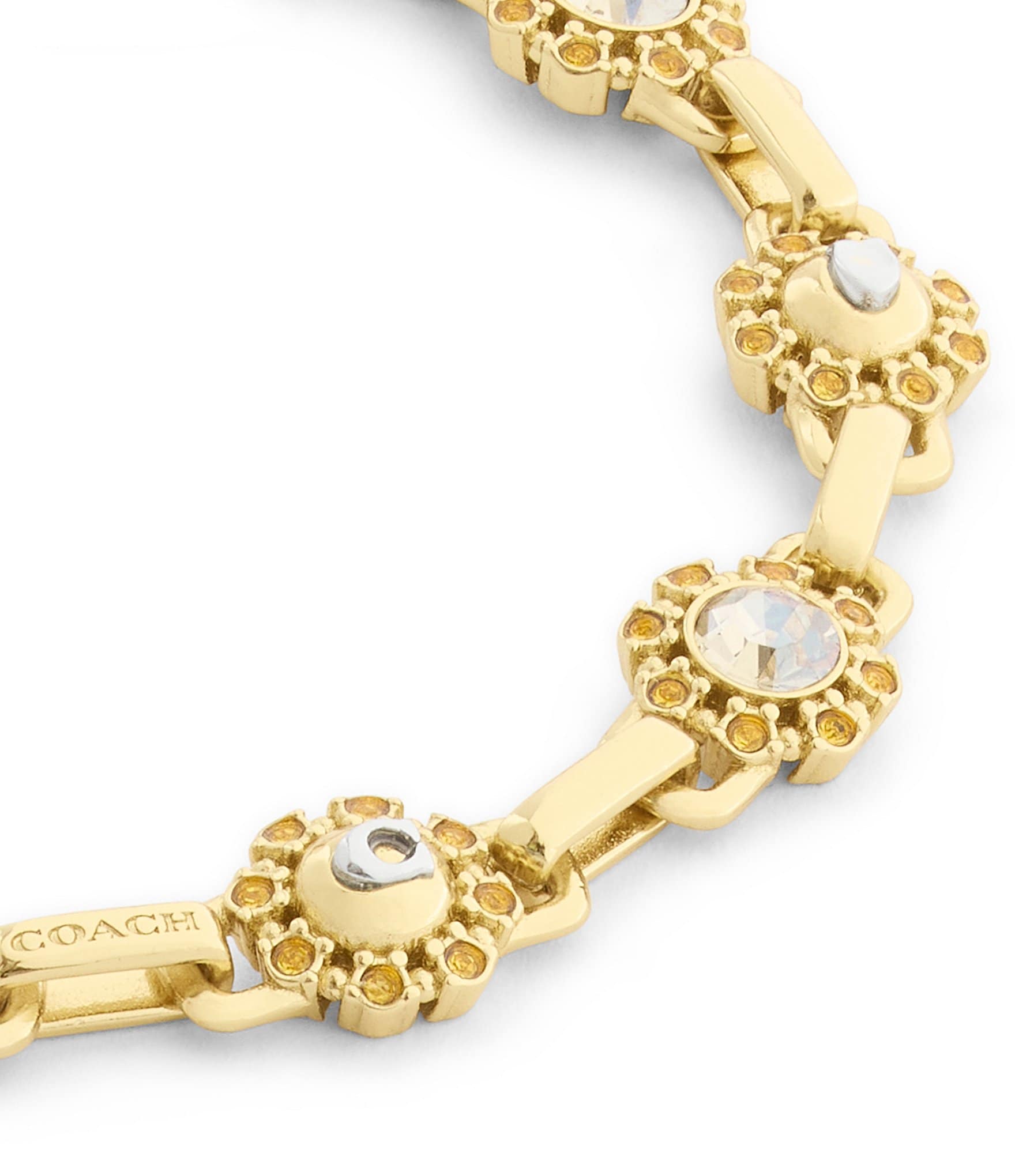 COACH Heirloom Tea Rose Link Line Bracelet