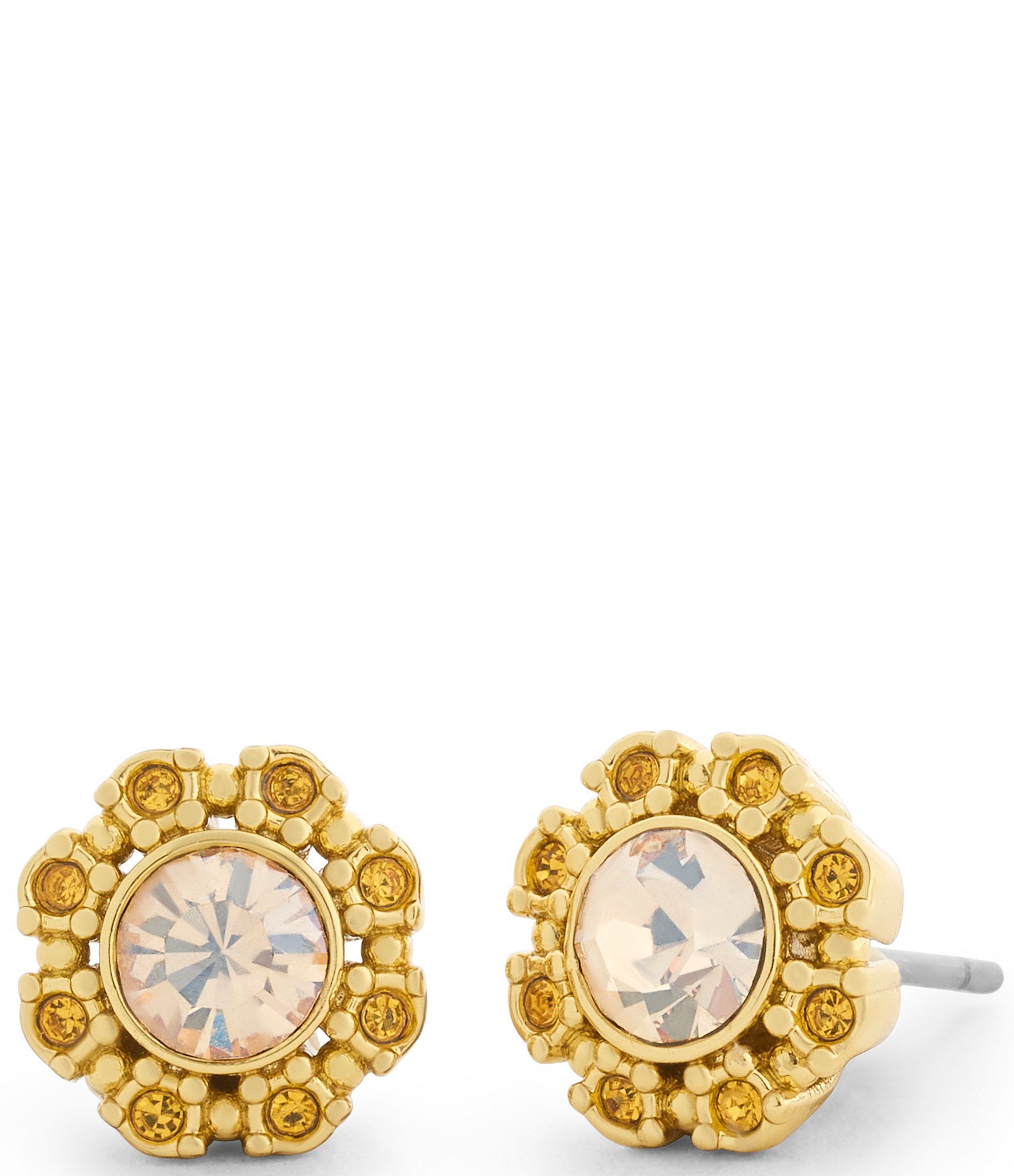 COACH Heirloom Tea Rose Stud Earrings