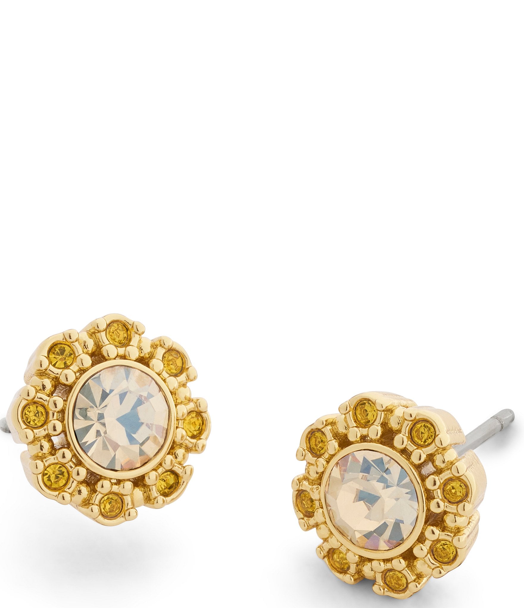 COACH Heirloom Tea Rose Stud Earrings