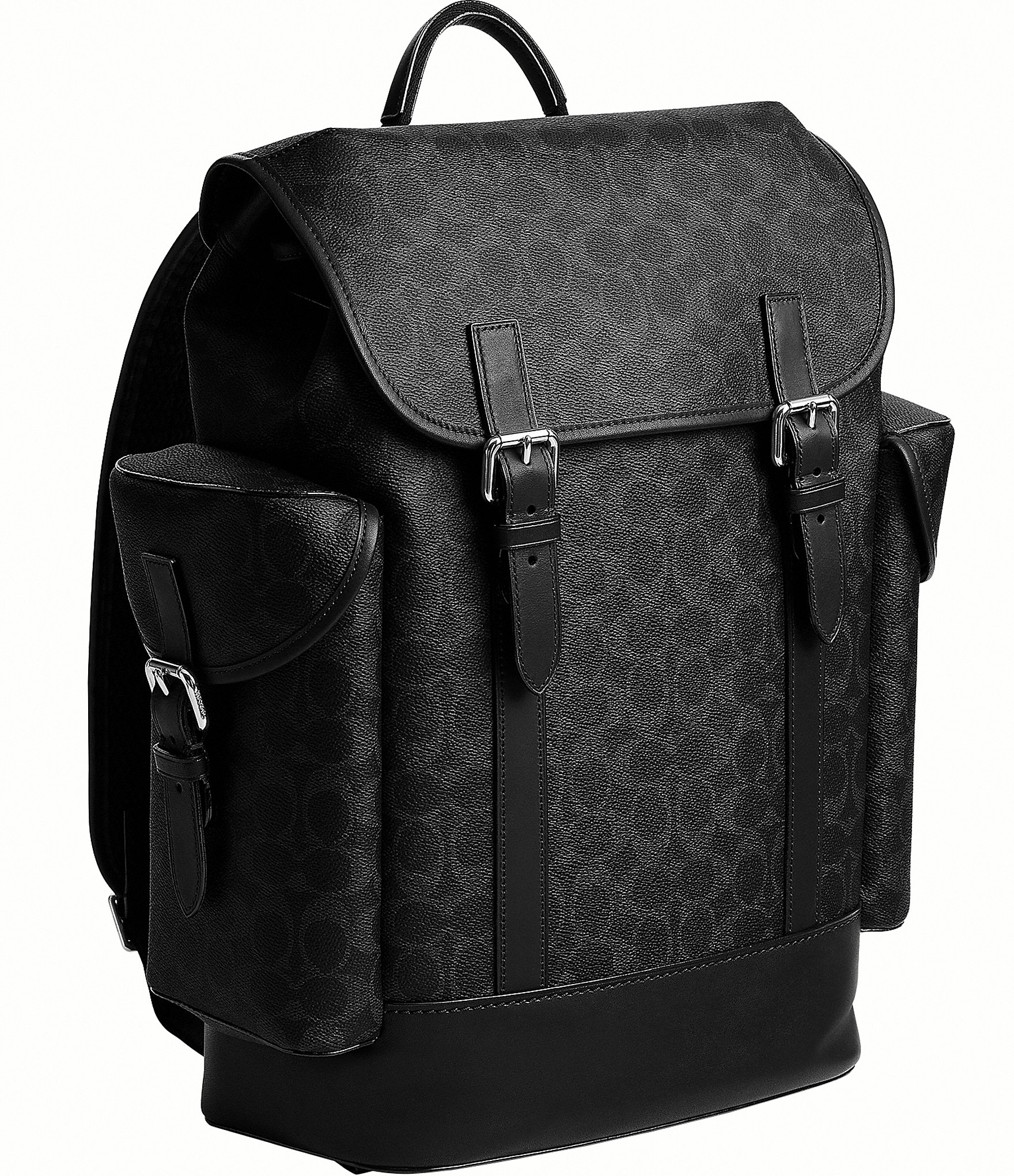 COACH Hitch Signature Leather Backpack
