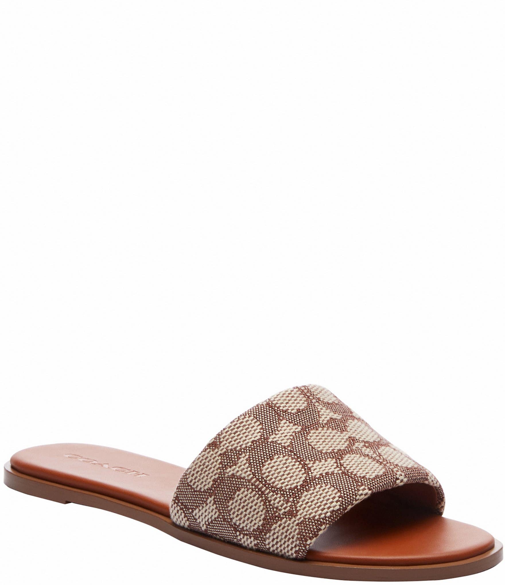 COACH Holly Signature Jacquard Slide Sandals | Dillard's