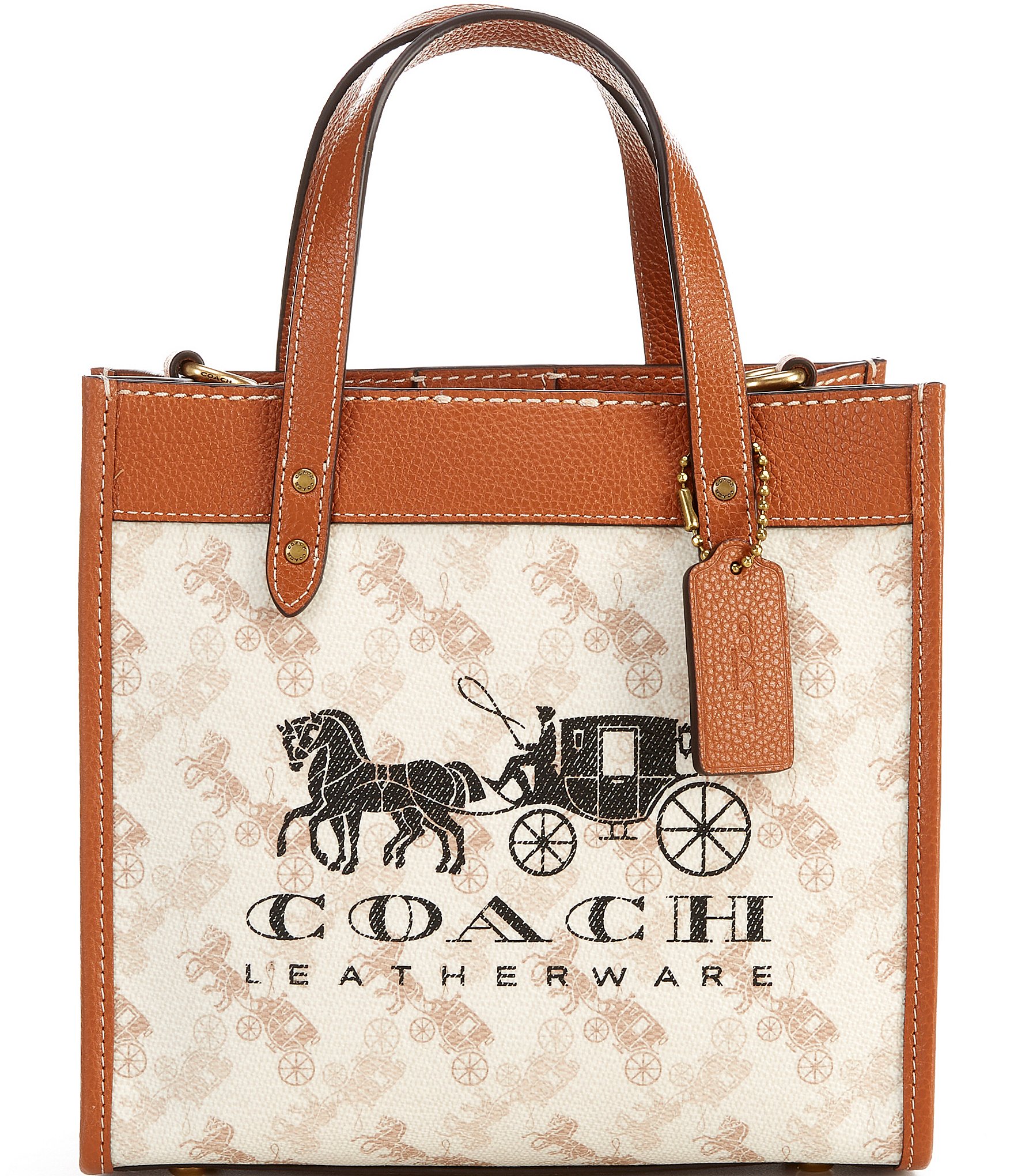COACH Logo Horse and Carriage Badge Field Tote 22 Bag | Dillard's