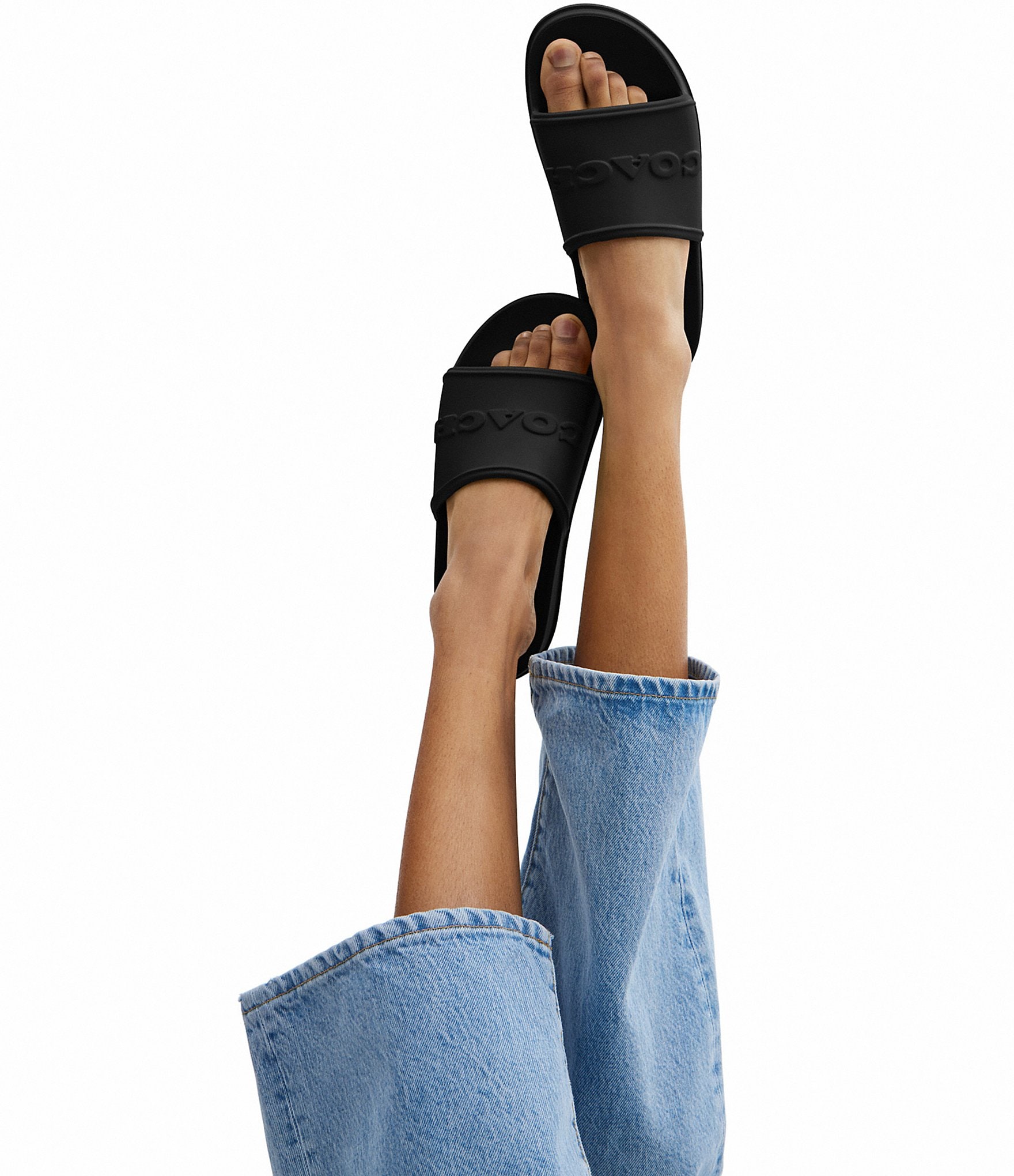 COACH Women's Jesse EVA Signature Logo Pool Slide Sandals