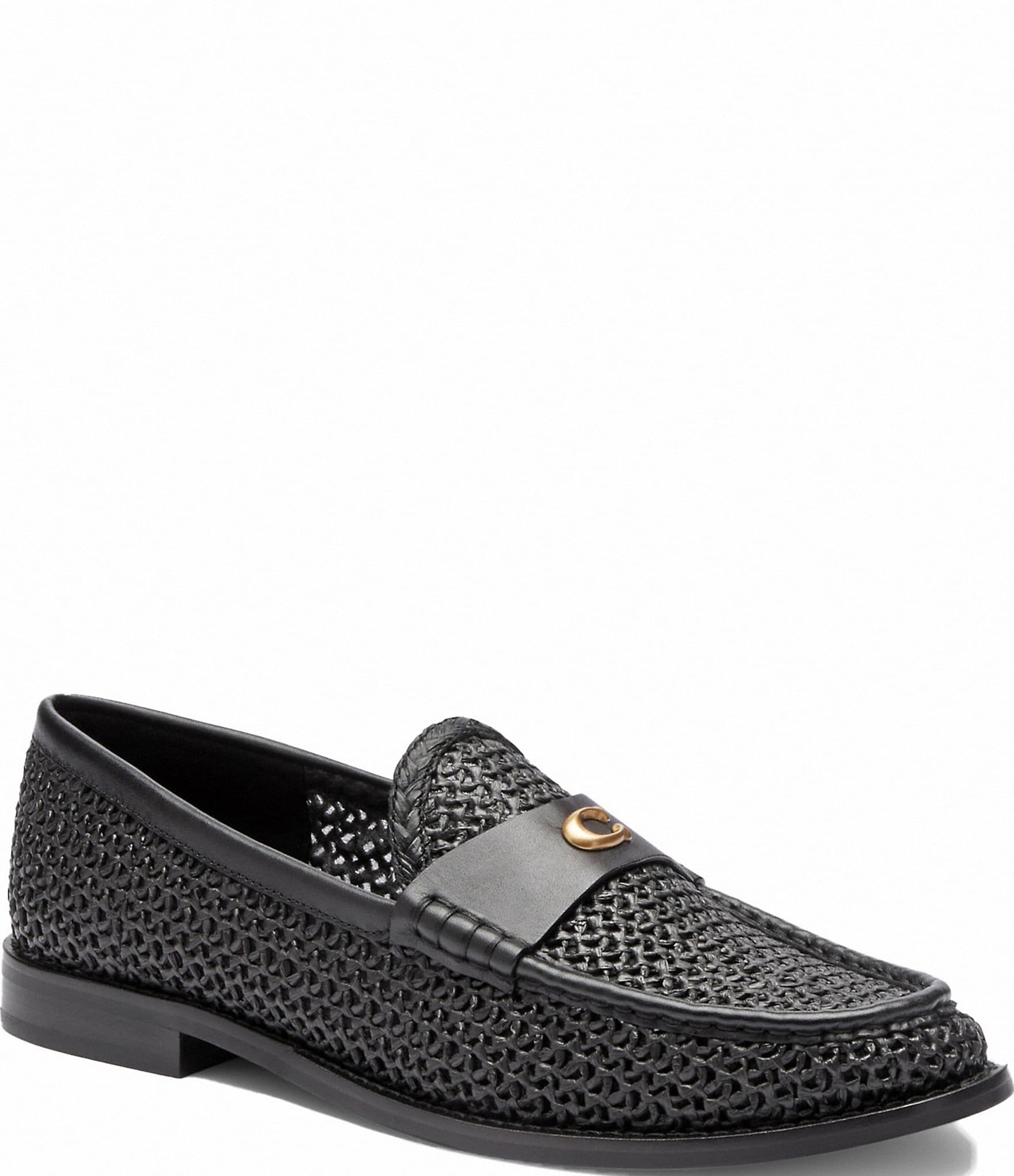 COACH Jolene Raffia Loafers | Dillard's