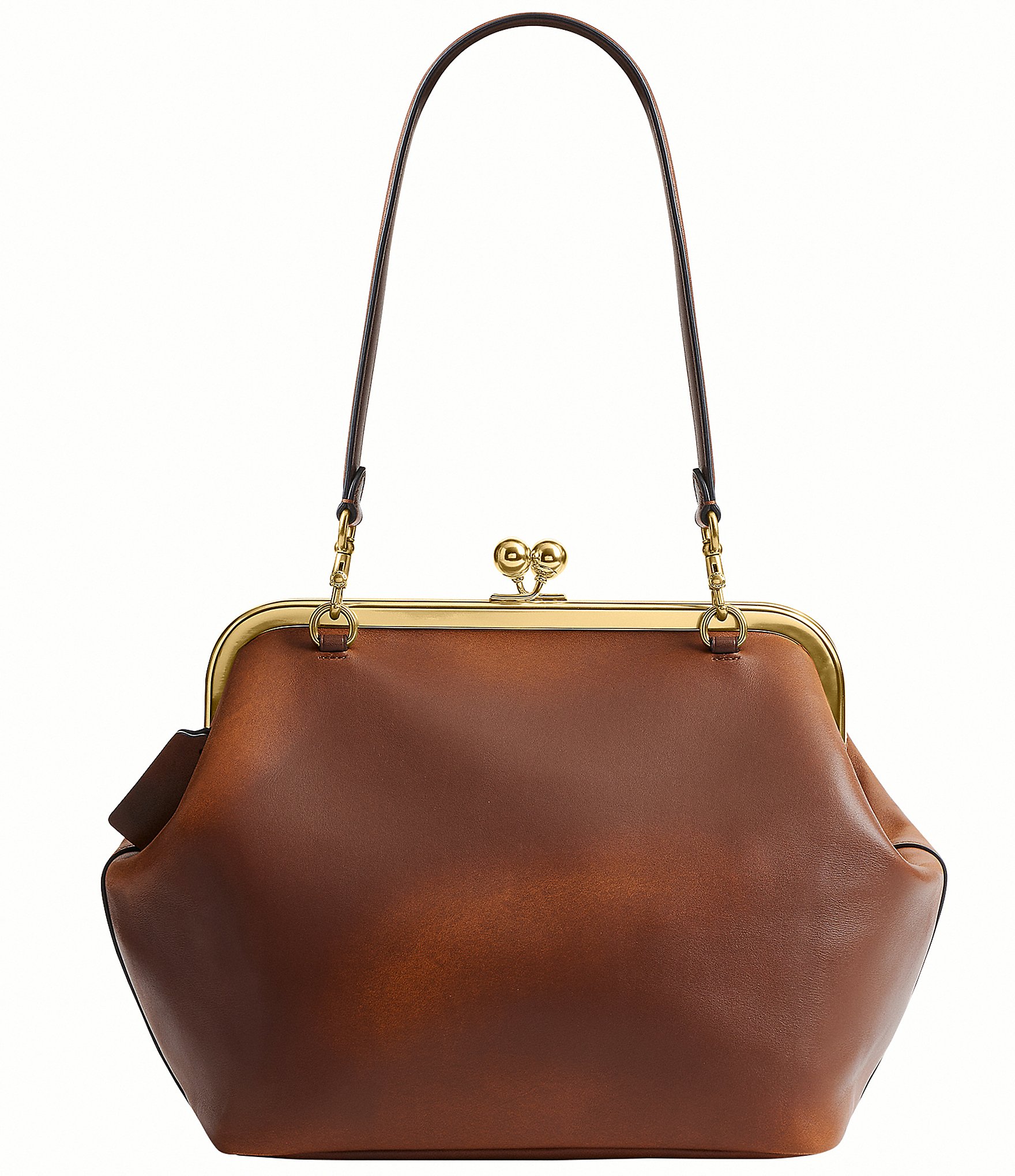 COACH Kisslock 27 Loved Leather Frame Shoulder Bag