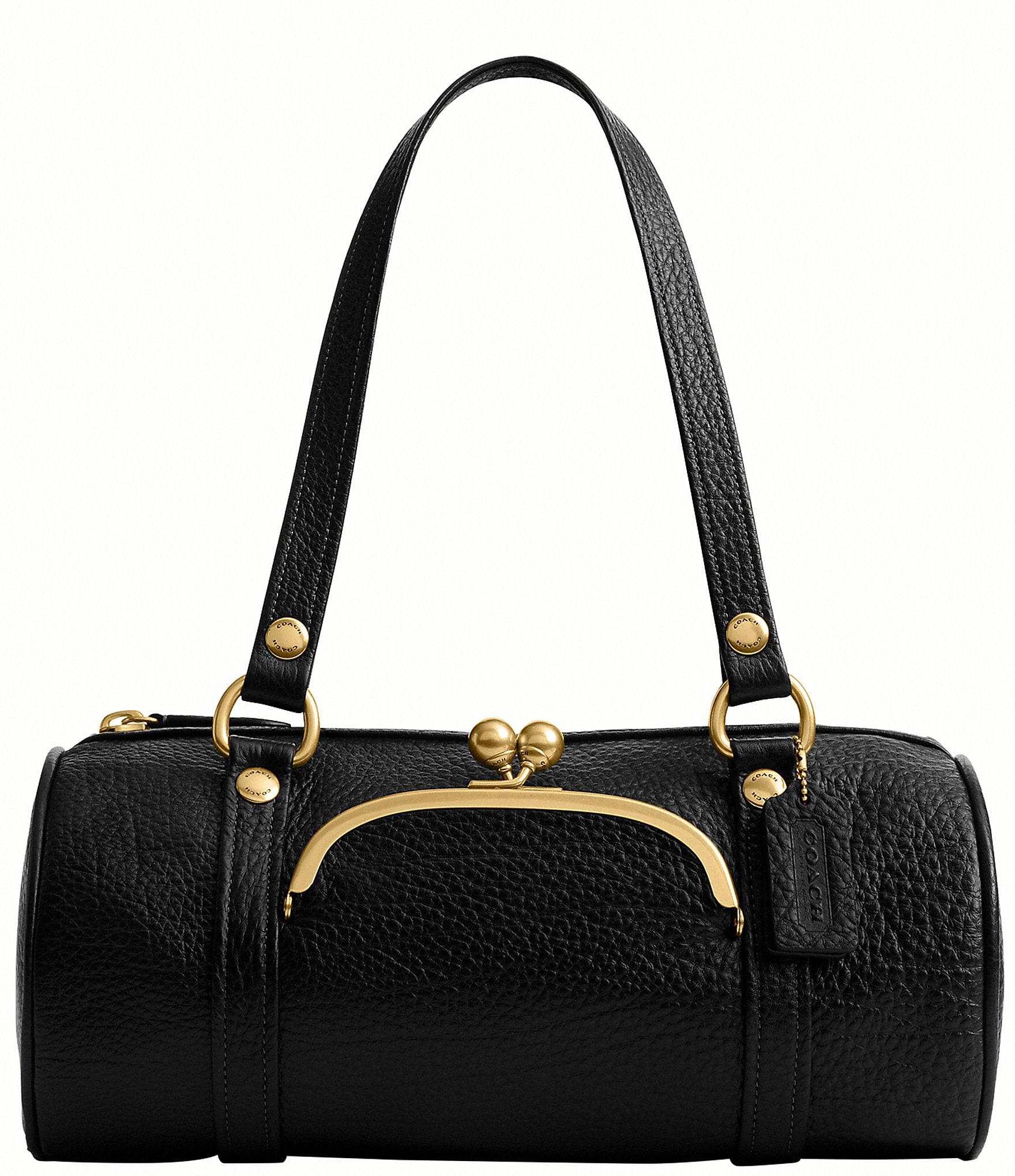 COACH Kisslock Barrel Shoulder Bag