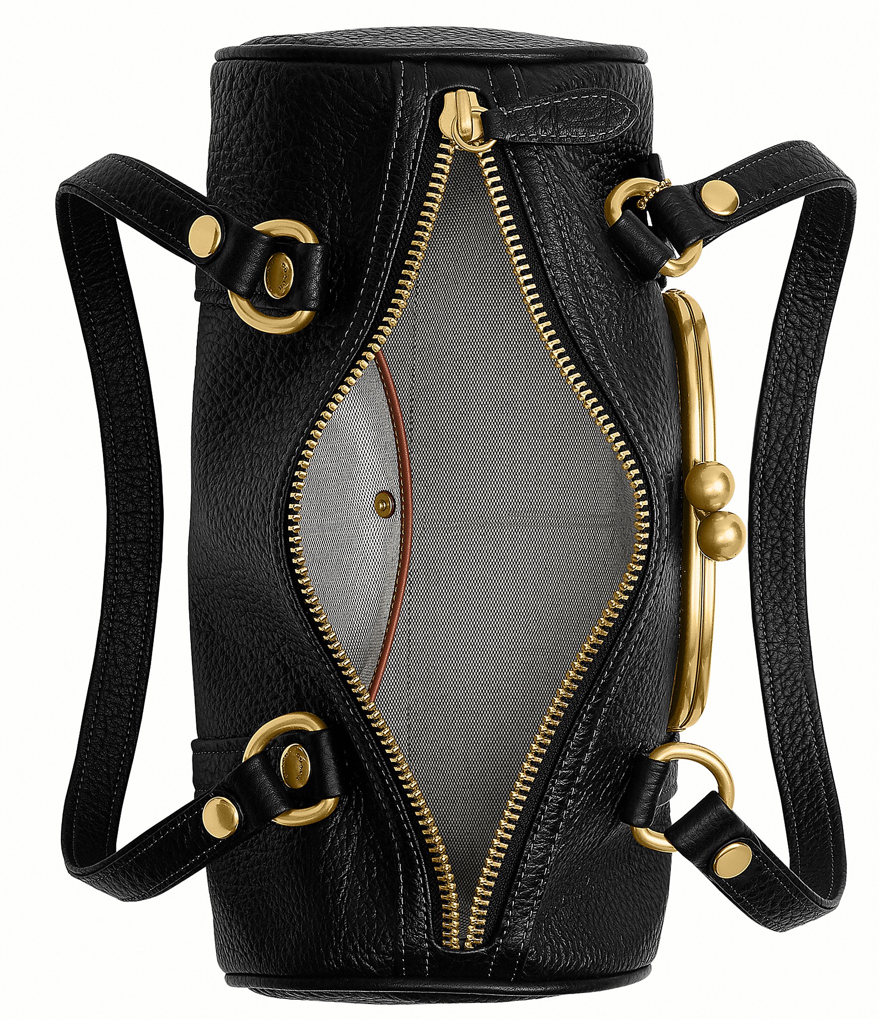 COACH Kisslock Barrel Shoulder Bag