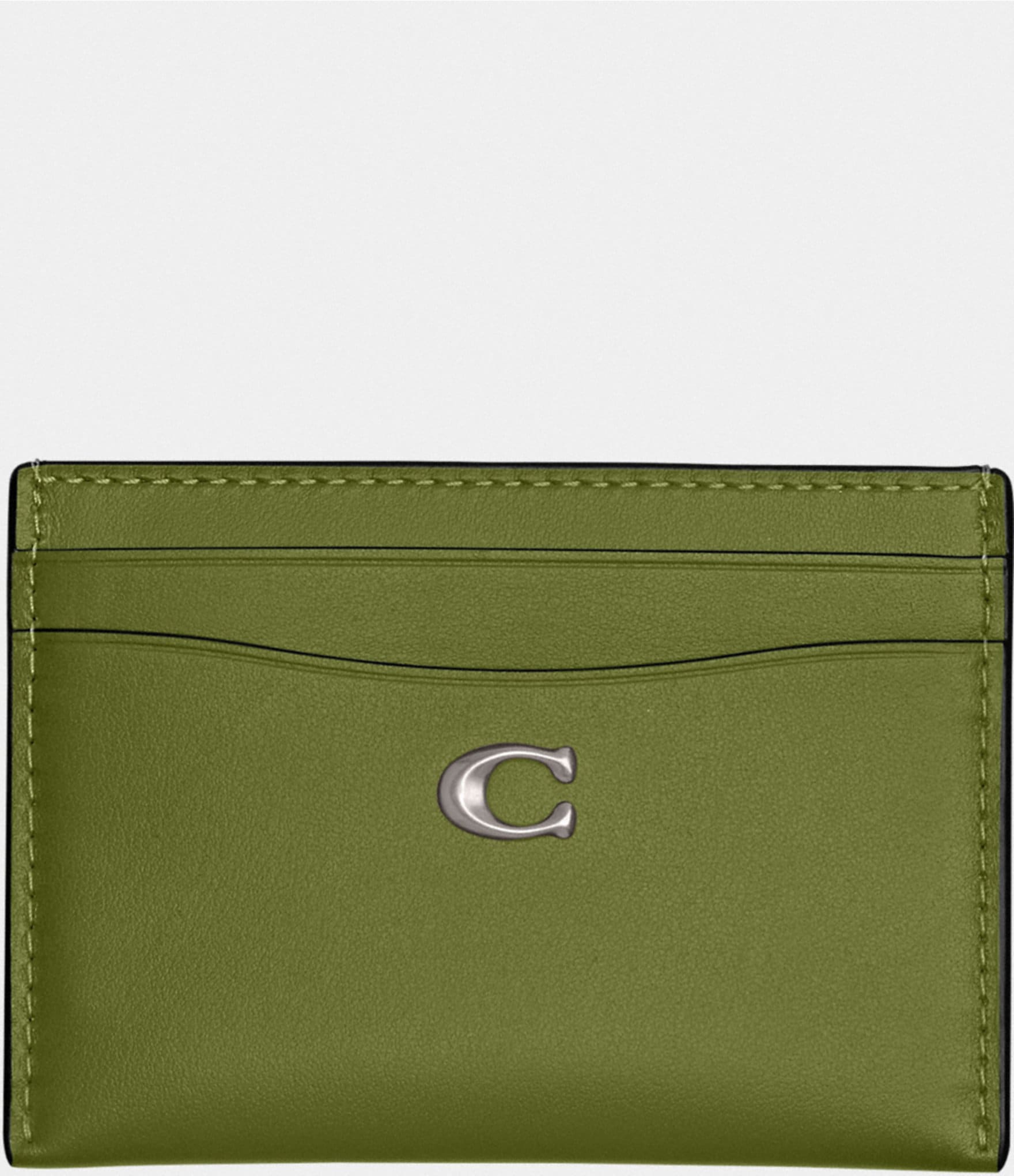 COACH Leather Silver Hardware Card Case