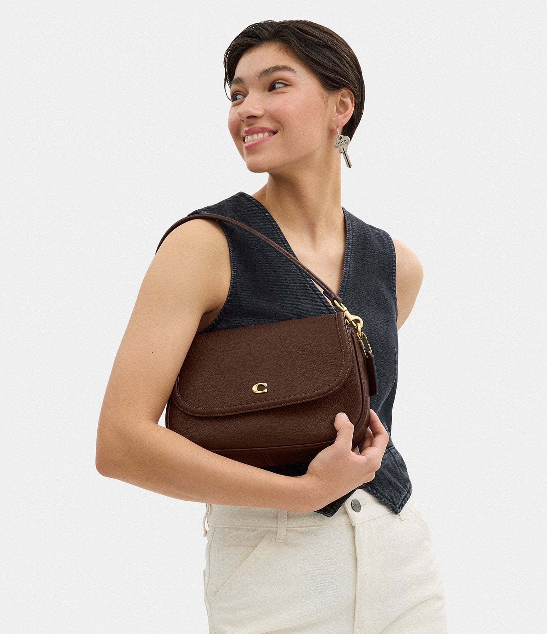 COACH Legacy Small Pebbled Leather Shoulder Bag