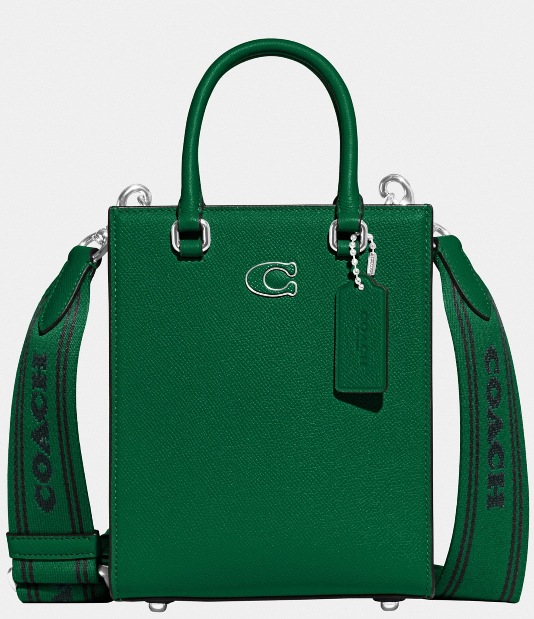 Coach logo-embossed Leather Shoulder Bag - Green