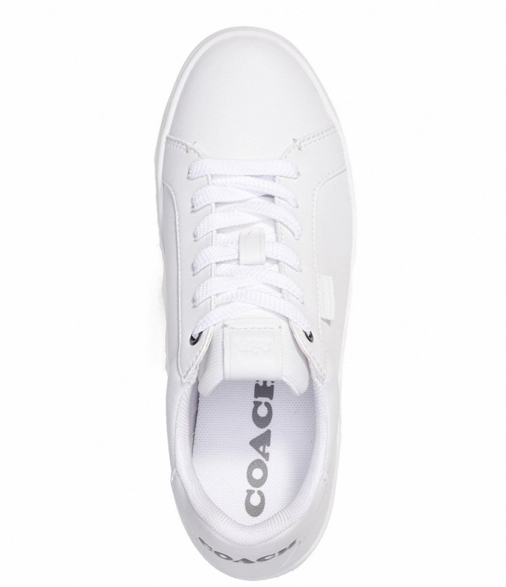 COACH Lowline Leather Lace-Up Sneakers