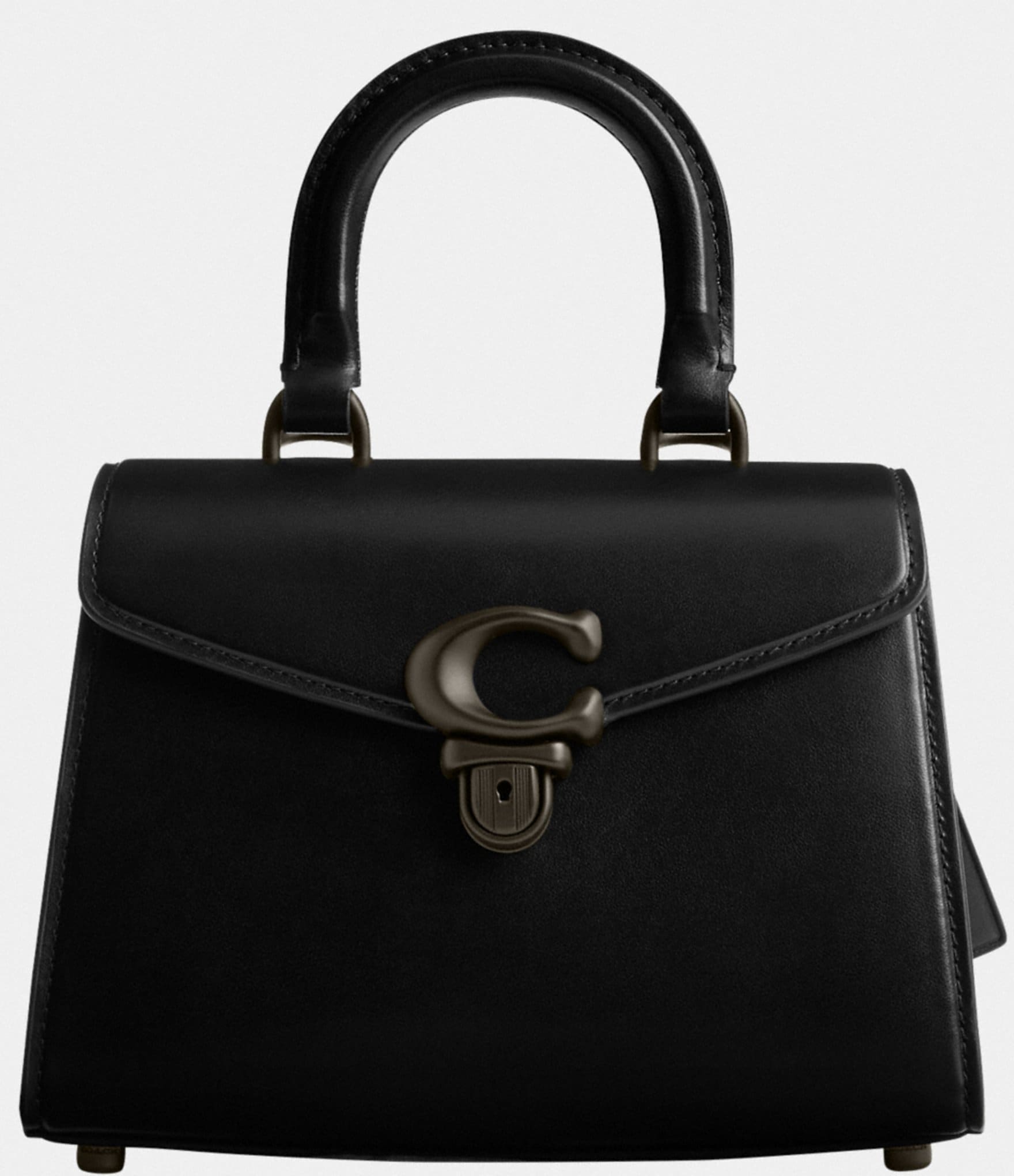 COACH Luxe Refined Sammy 21 Black Top Handle Satchel Bag | Dillard's