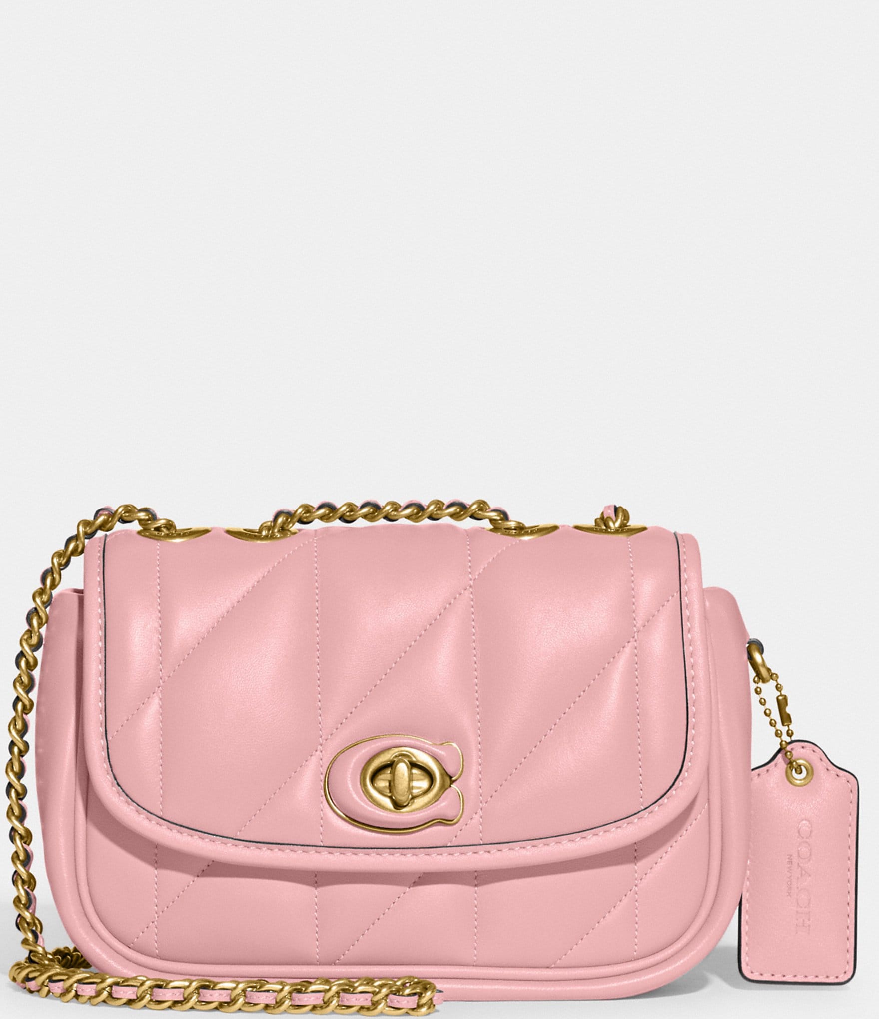 COACH Madison 18 Pink Quilted Leather Pillow Shoulder Bag | Dillard's