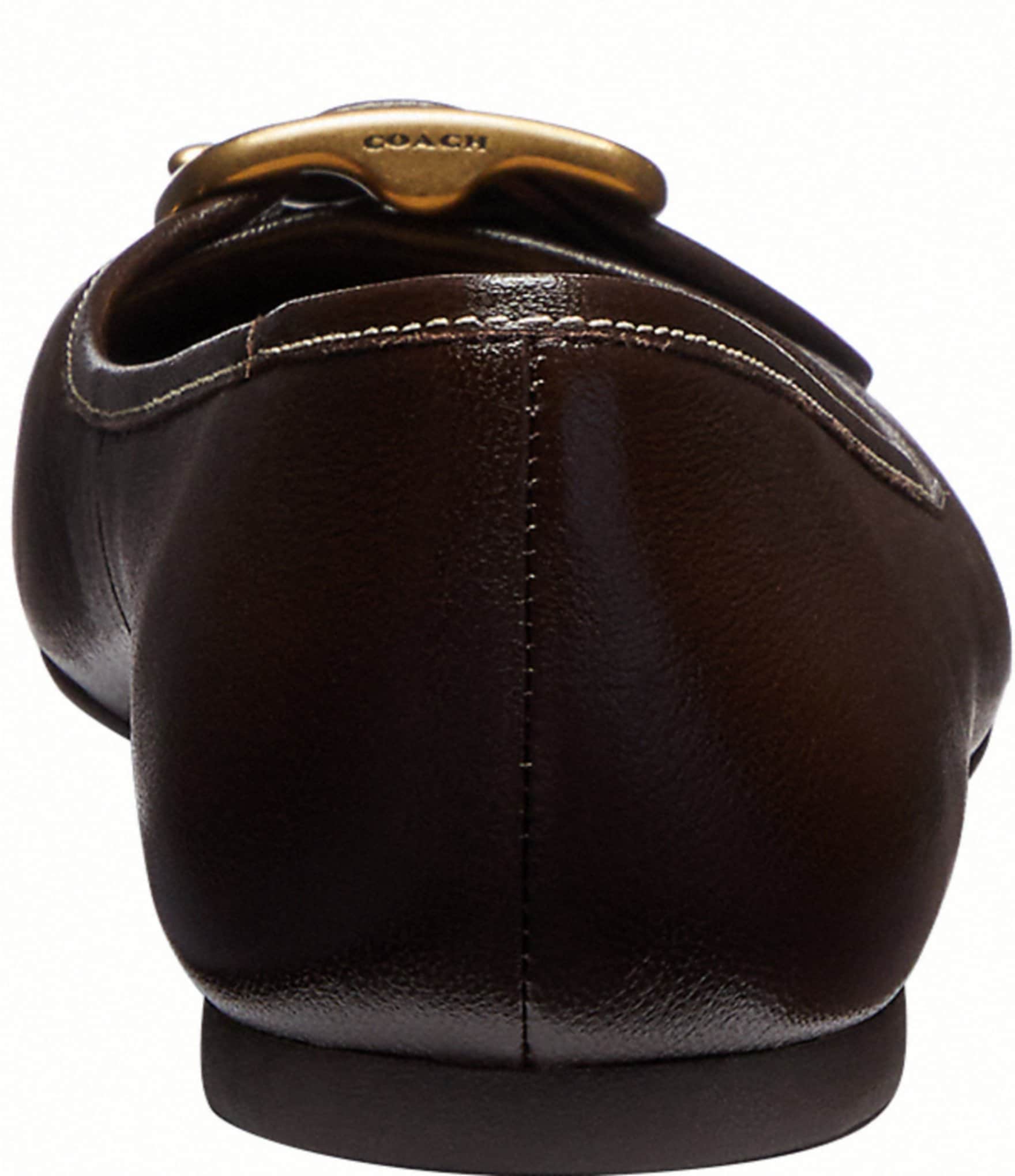 COACH Margot Leather Ballet Flats