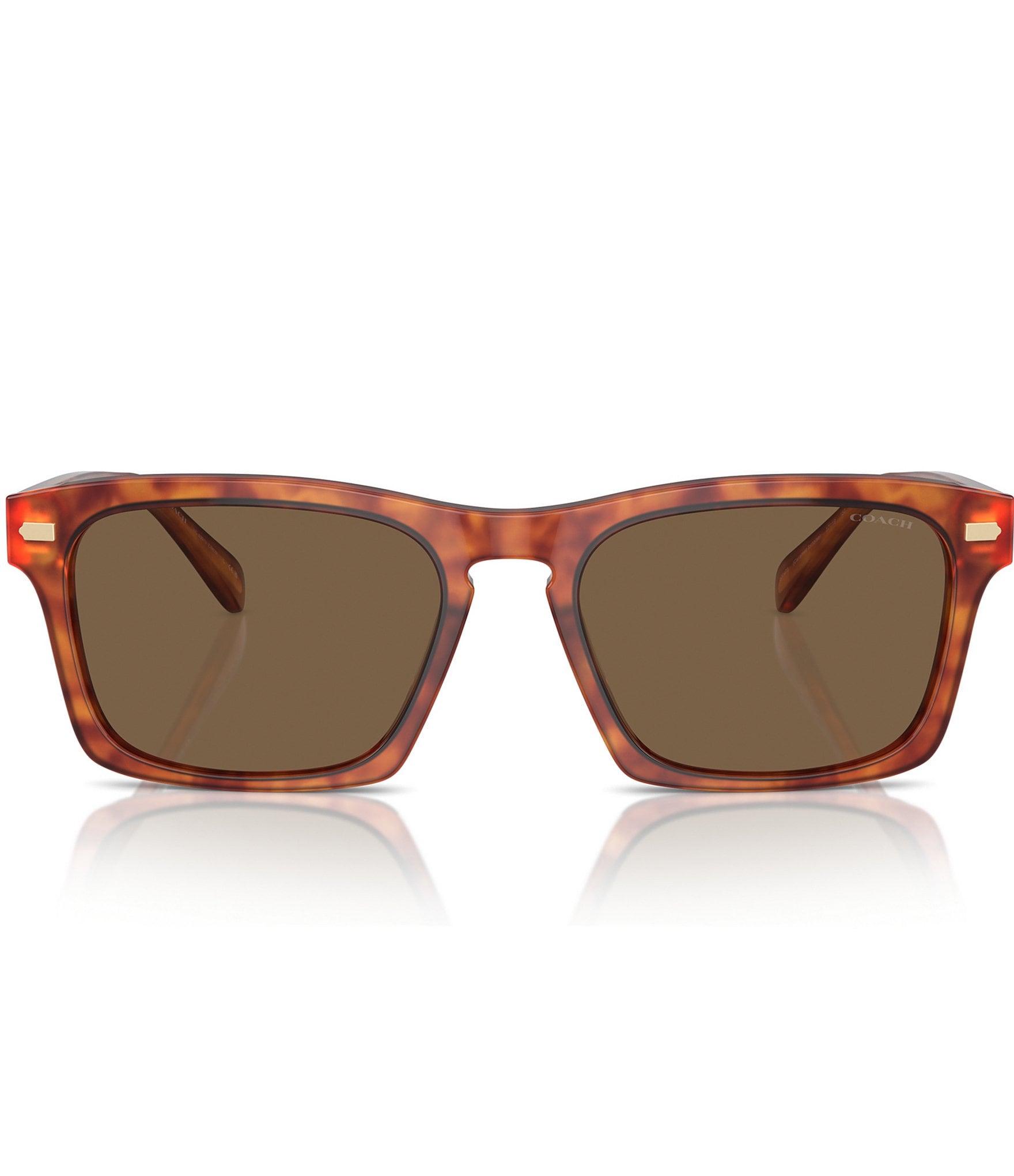 COACH Men's 0HC8397U 57mm Tortoise Square Sunglasses