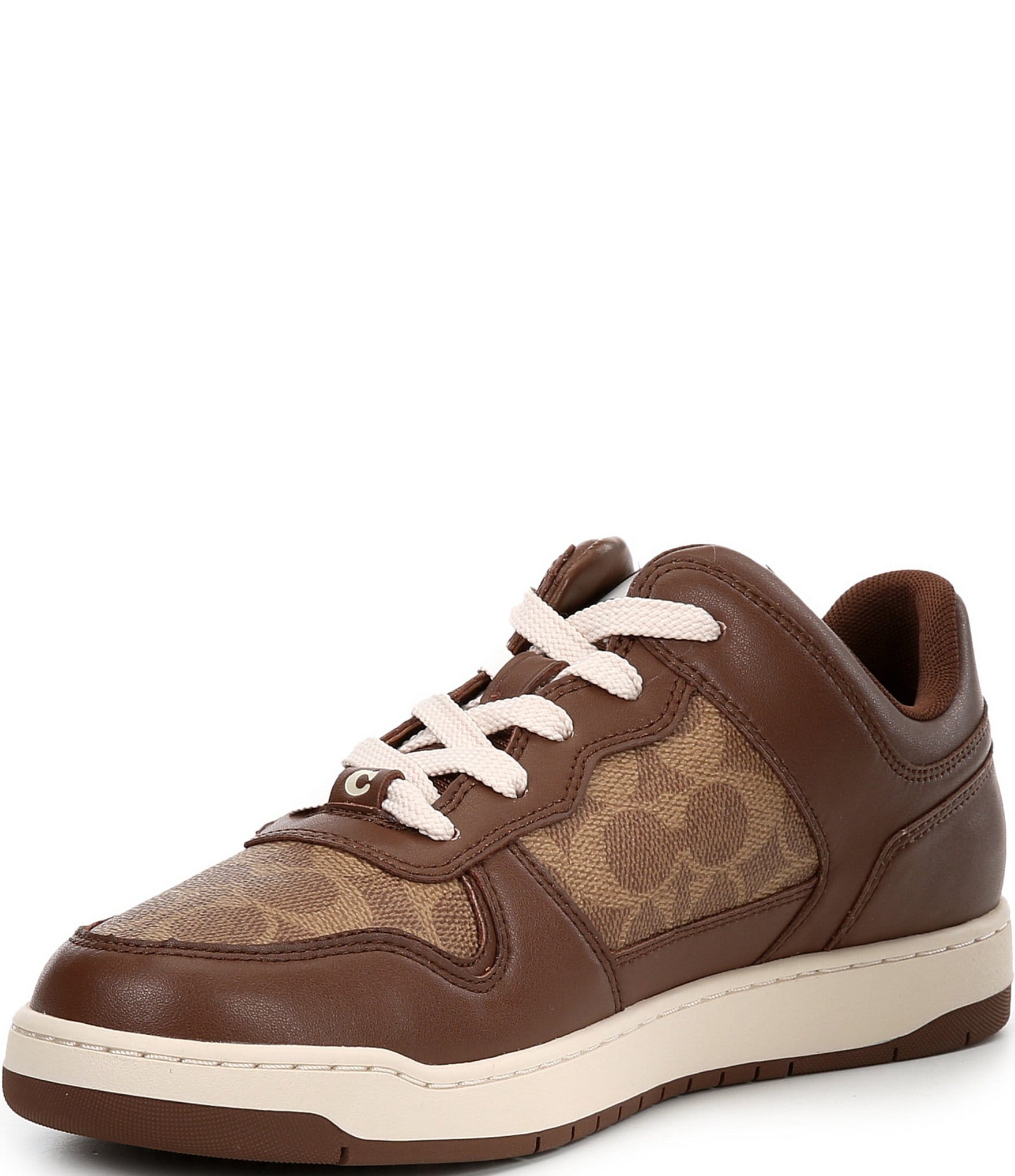 COACH Men's C201 Signature Coated Canvas Leather Sneakers